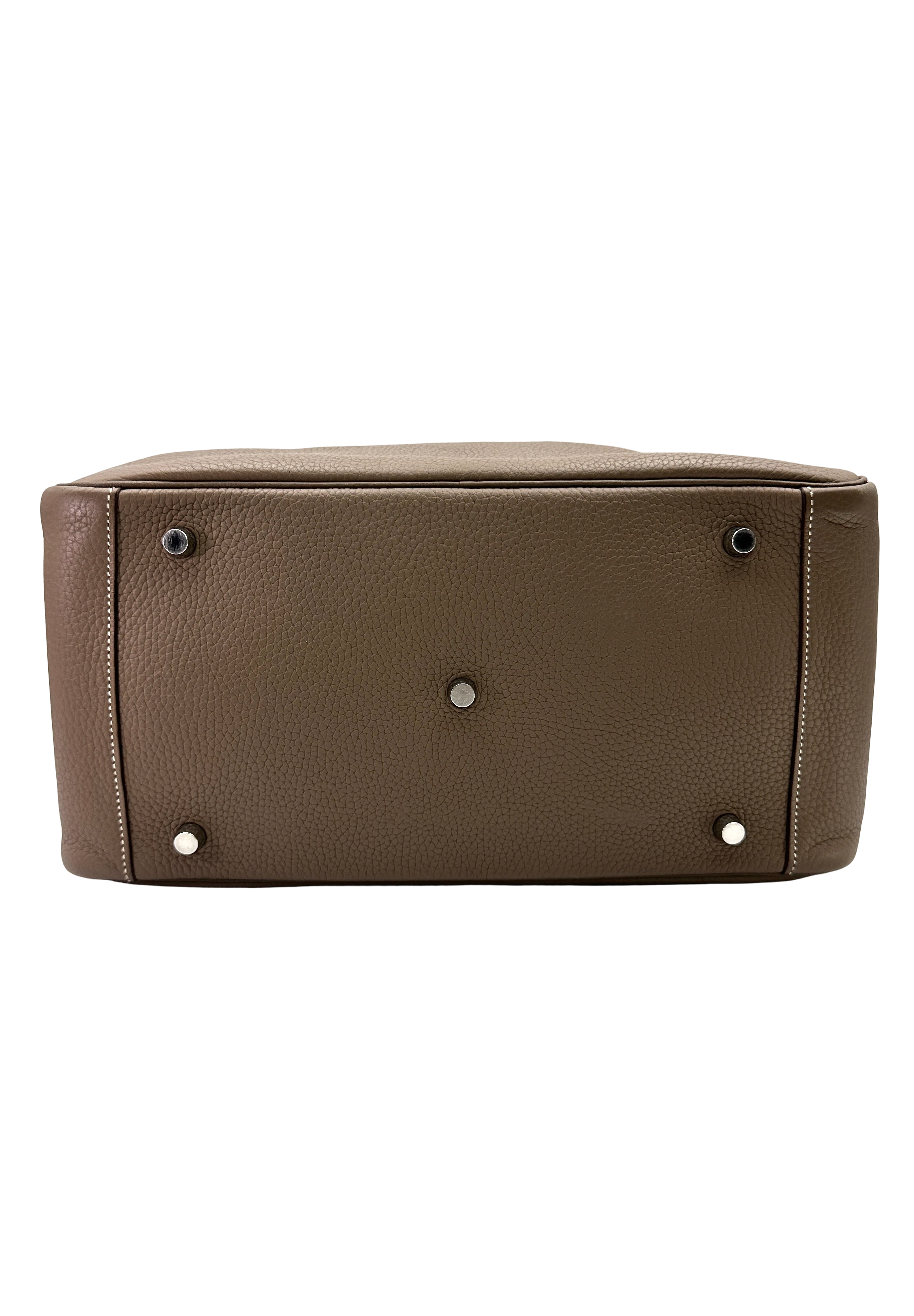 Hermès Lindy 34 Etoupe Clemence Leather PHW