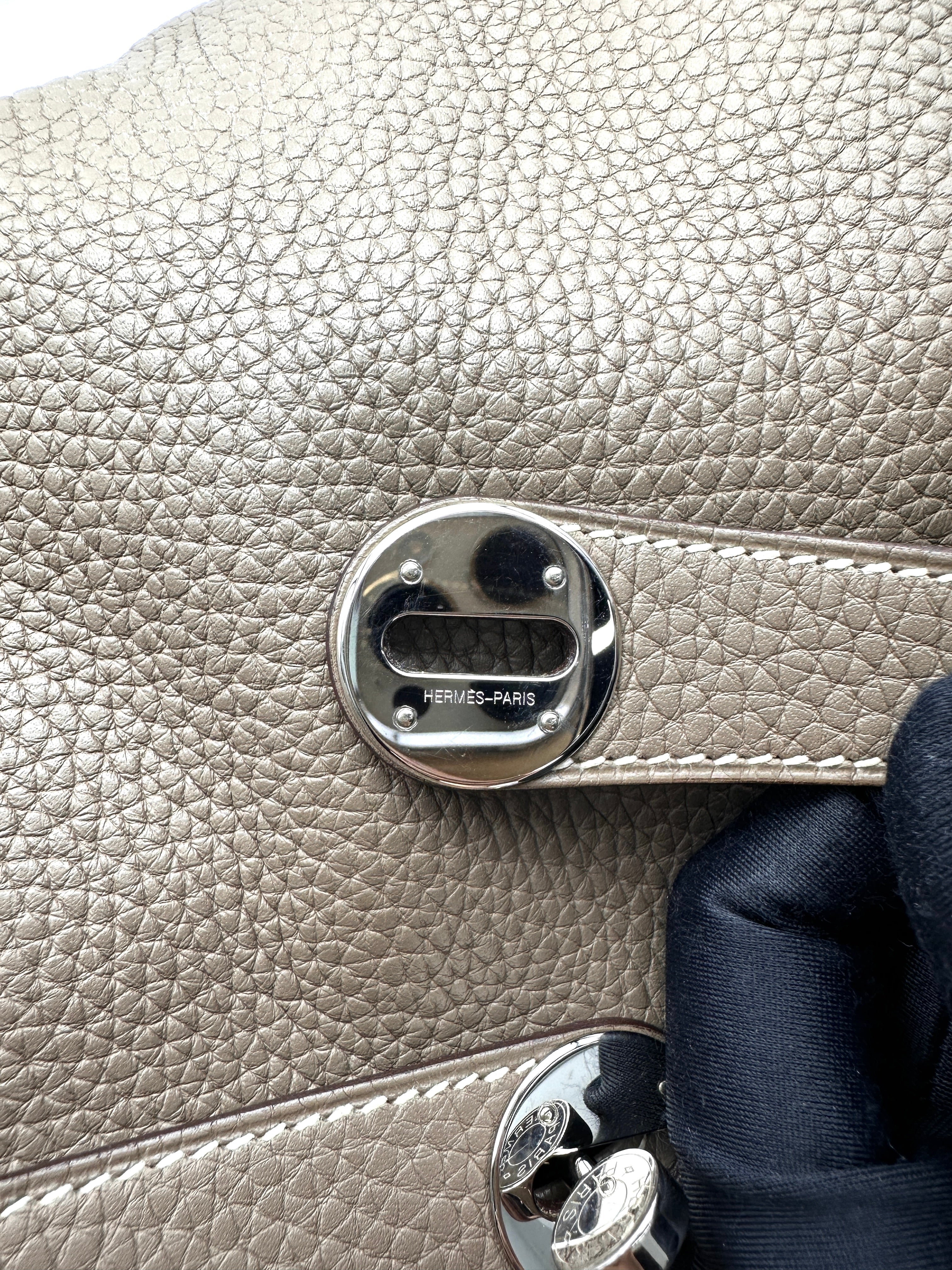 Hermès Lindy 34 Etoupe Clemence Leather PHW