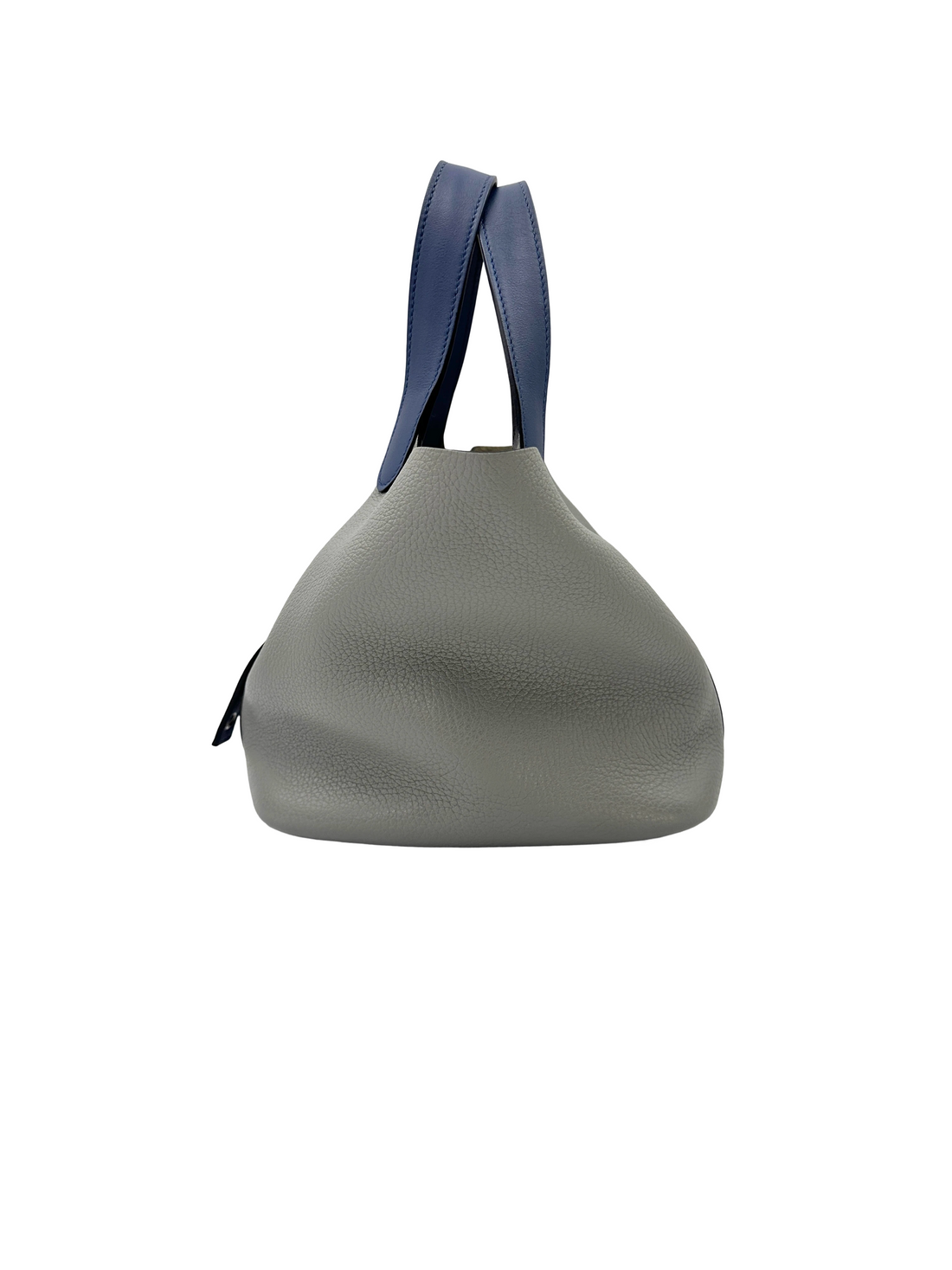 Hermès Picotin Lock 18 Eclat Gris Mouette / Bleu Agate Clemence PHW