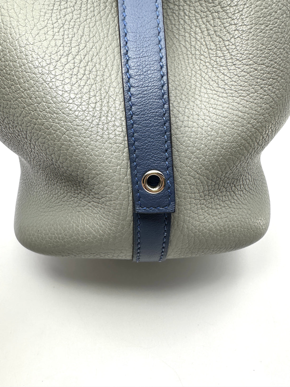 Hermès Picotin Lock 18 Eclat Gris Mouette / Bleu Agate Clemence PHW