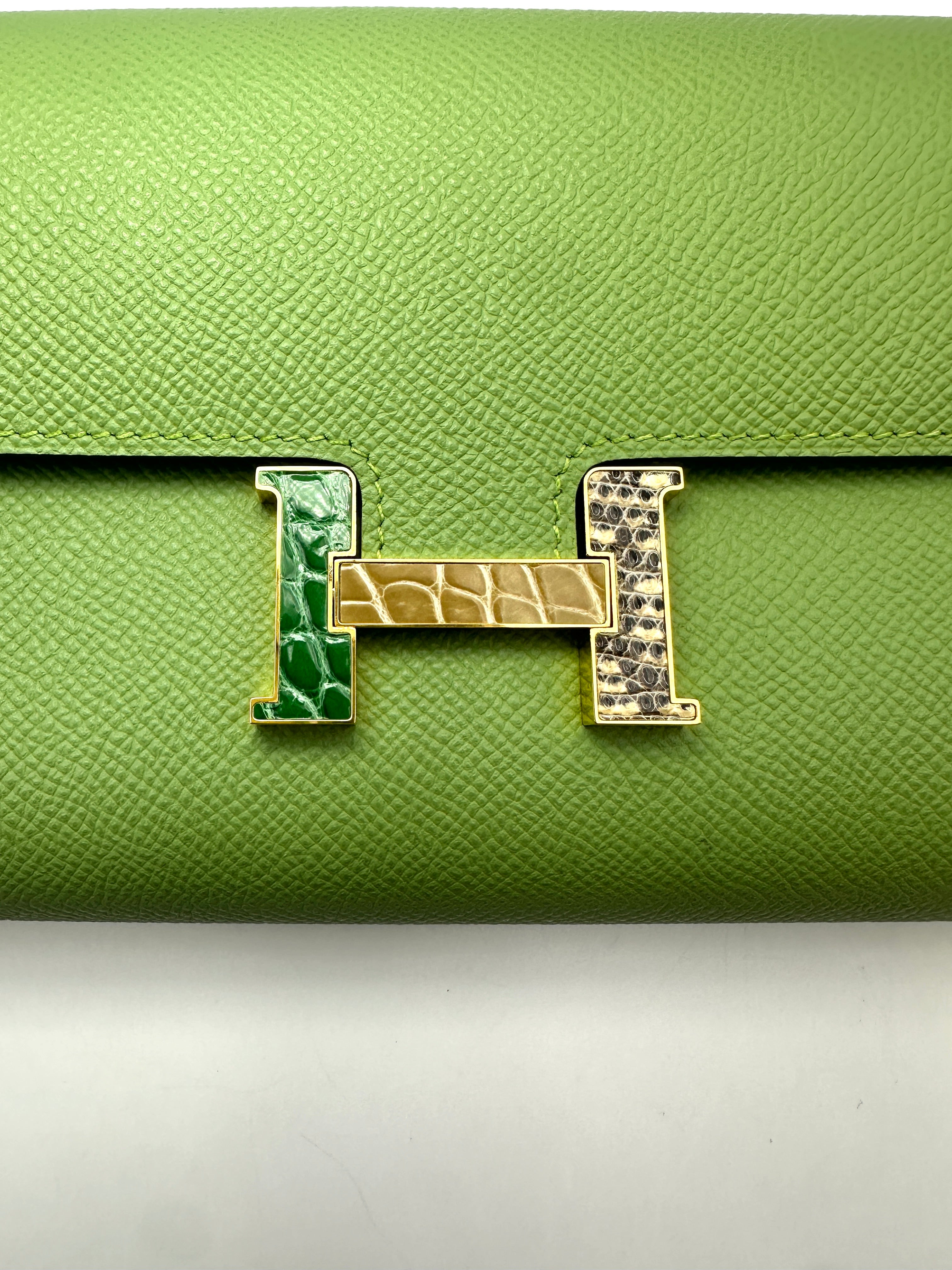 Hermès Constance To Go Vert Criquet Epsom Touch GHW