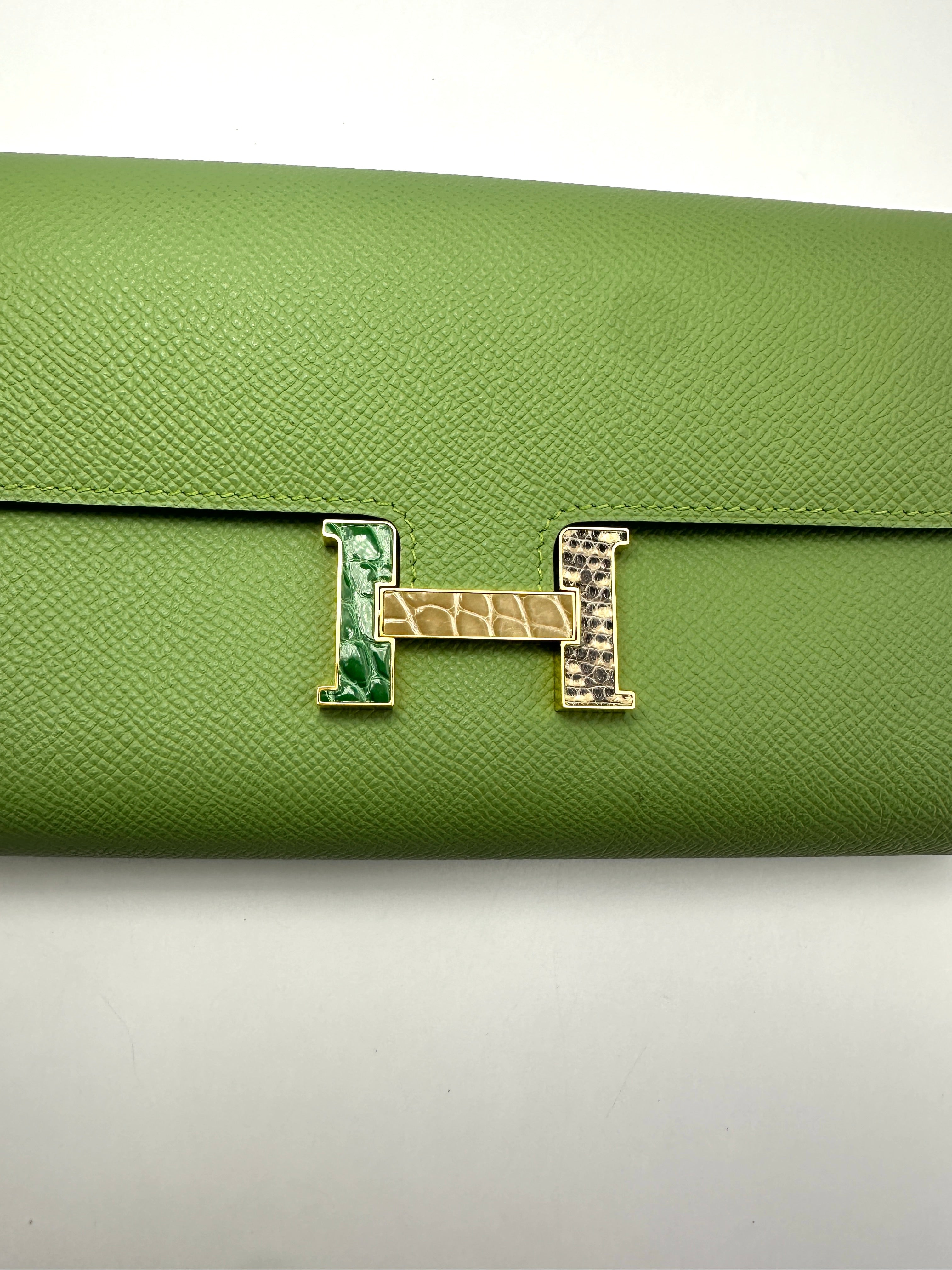 Hermès Constance To Go Vert Criquet Epsom Touch GHW