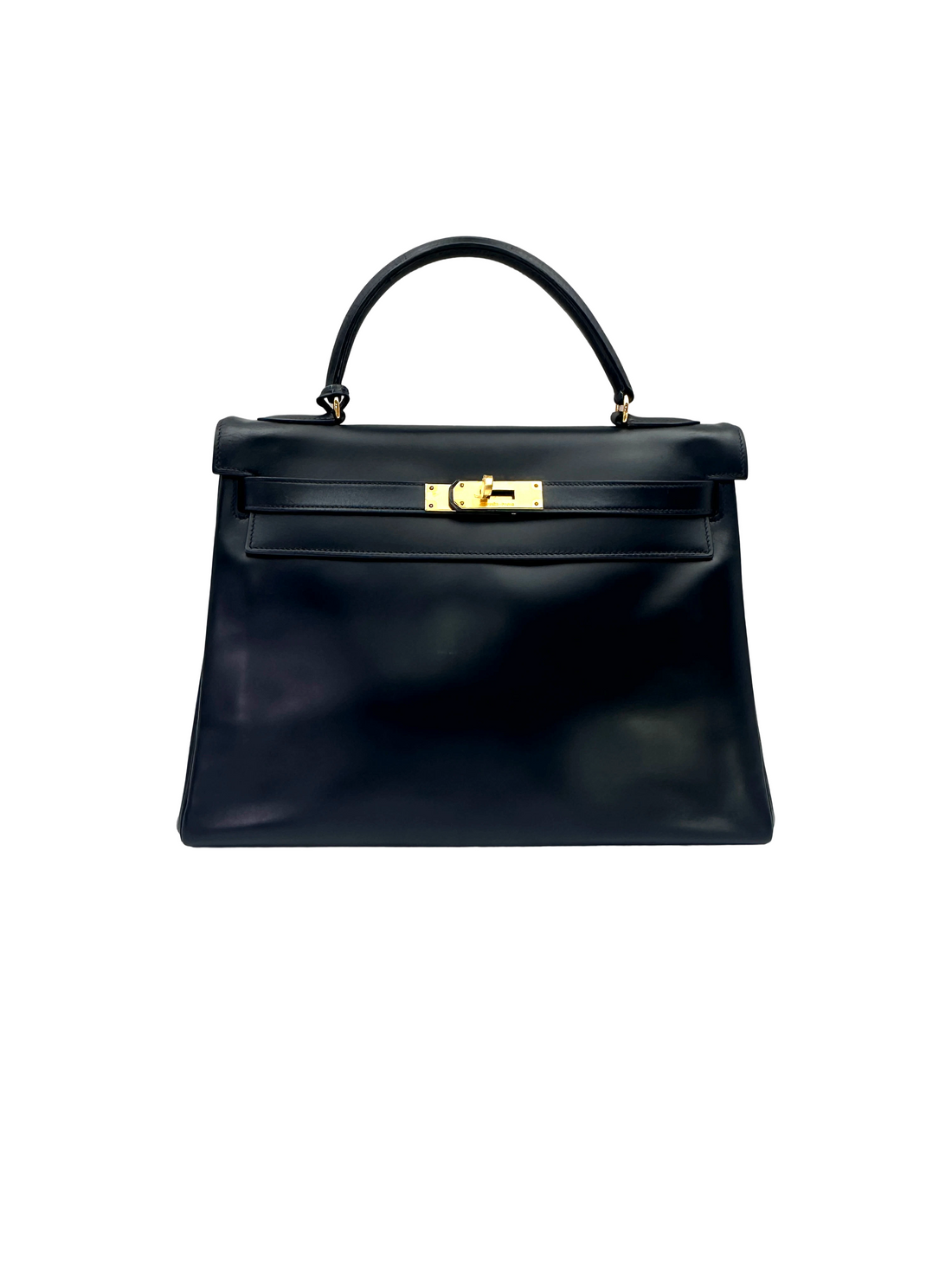 Hermès Kelly 32 Retourne Noir Box Calfskin GHW