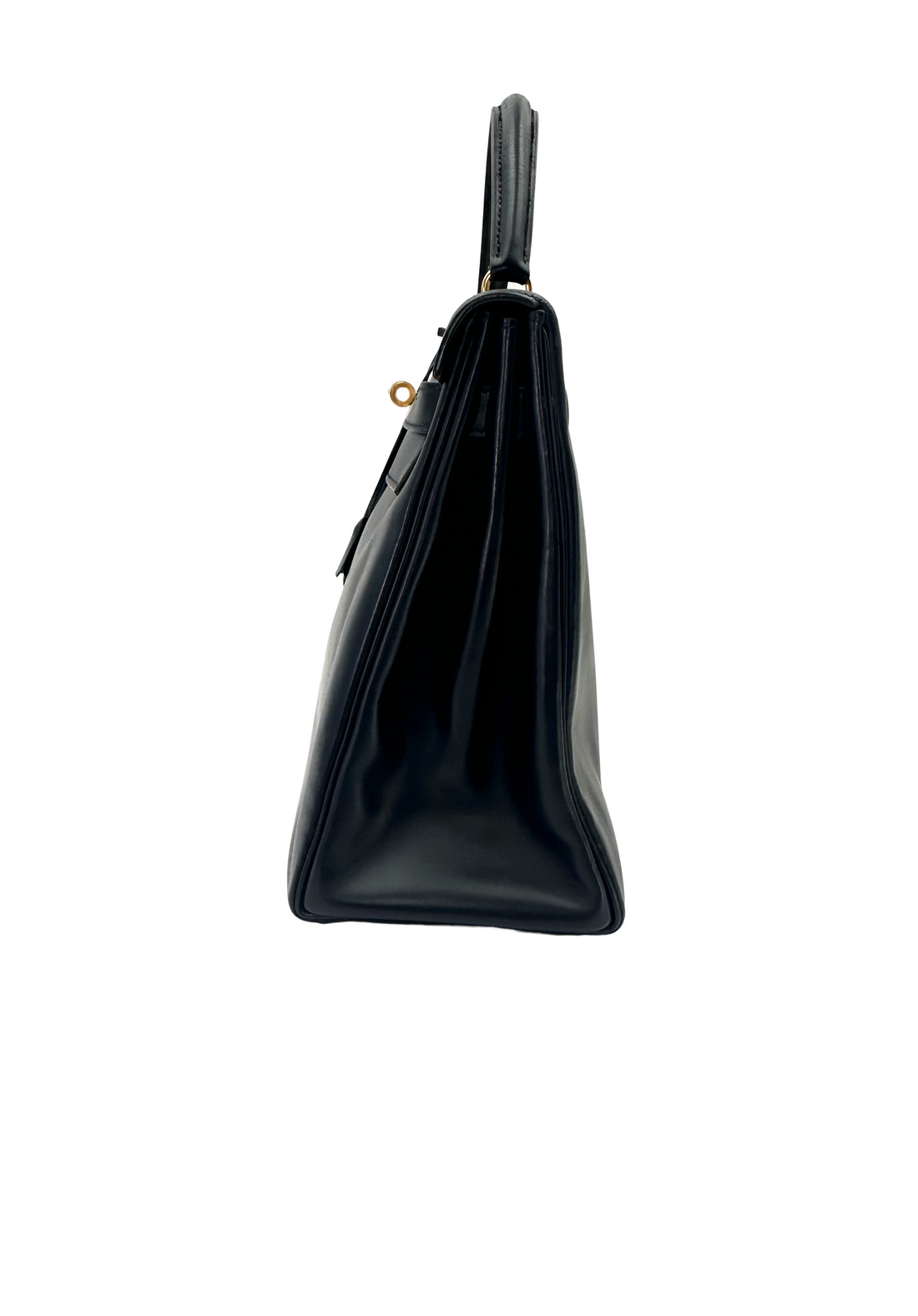 Hermès Kelly 32 Retourne Noir Box Calfskin GHW