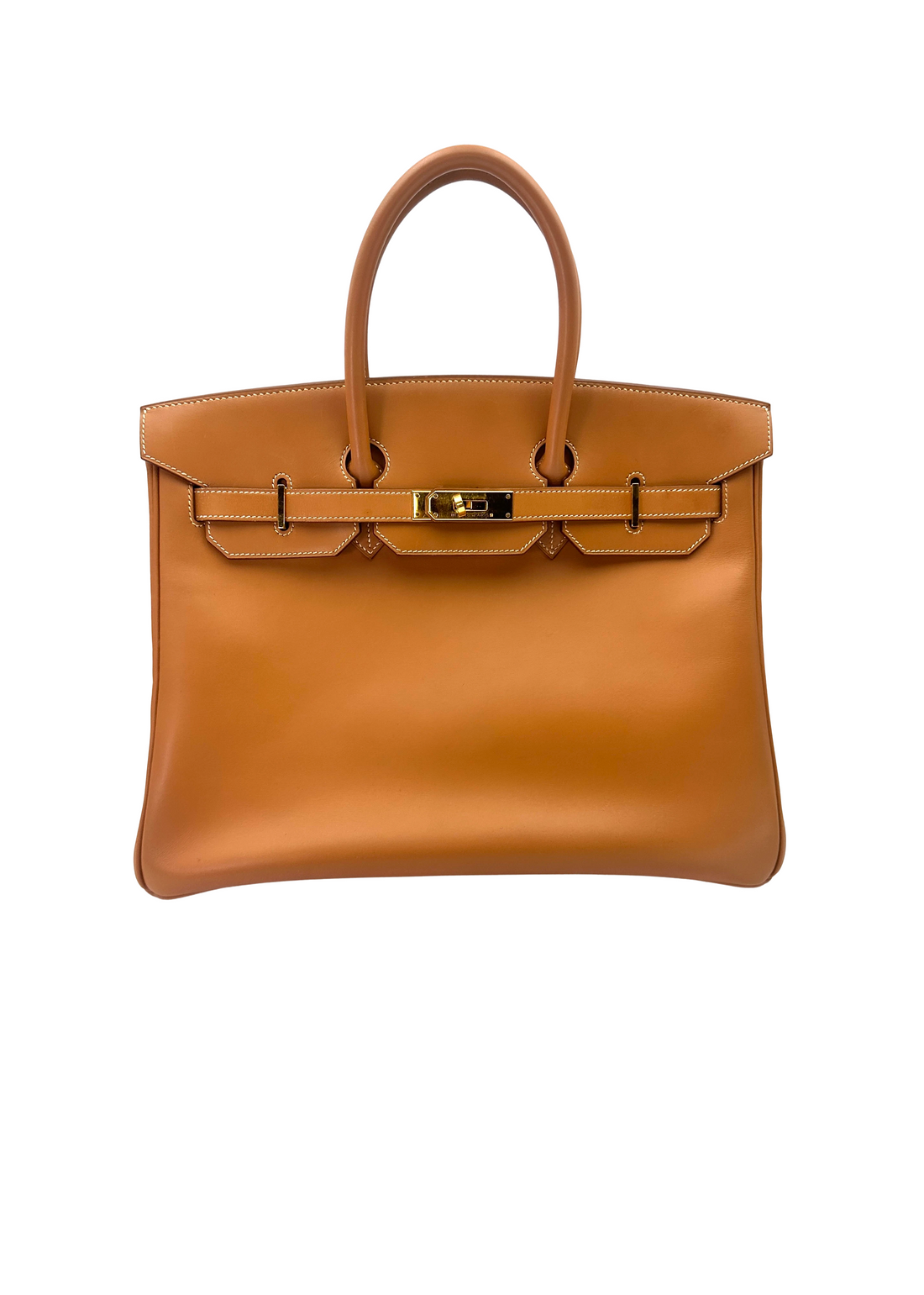 Hermes Birkin 35 Brown Chamonix Leather Handle Bag GHW