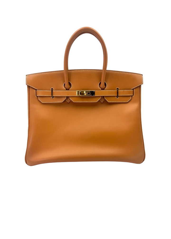 Hermes Birkin 35 Brown Chamonix Leather Handle Bag GHW