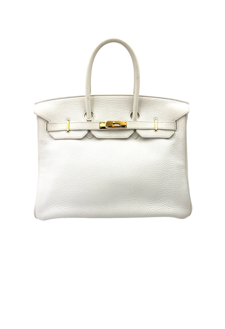 Hermès Birkin 35 Blanc Clemence GHW