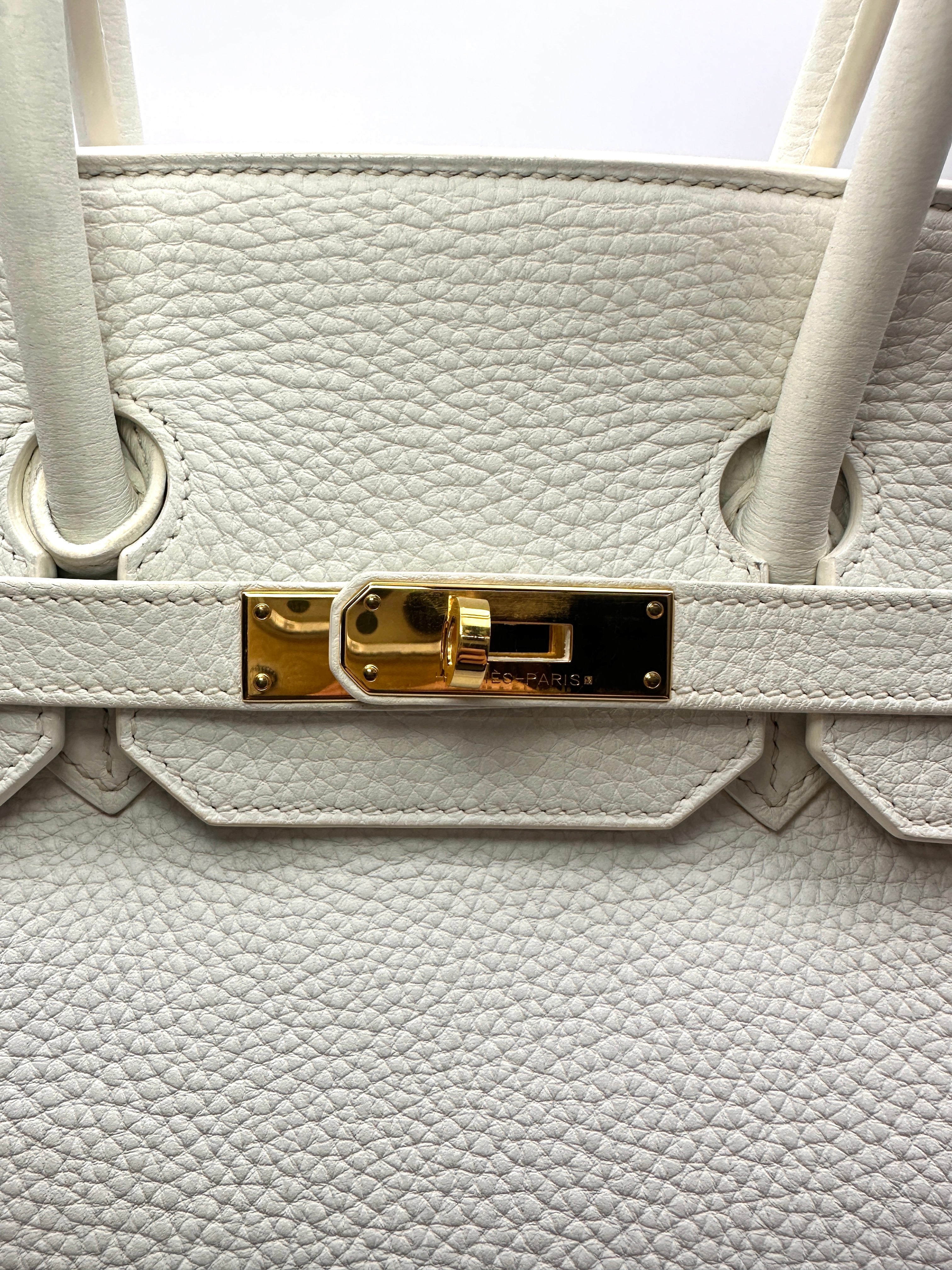 Hermès Birkin 35 Blanc Clemence GHW