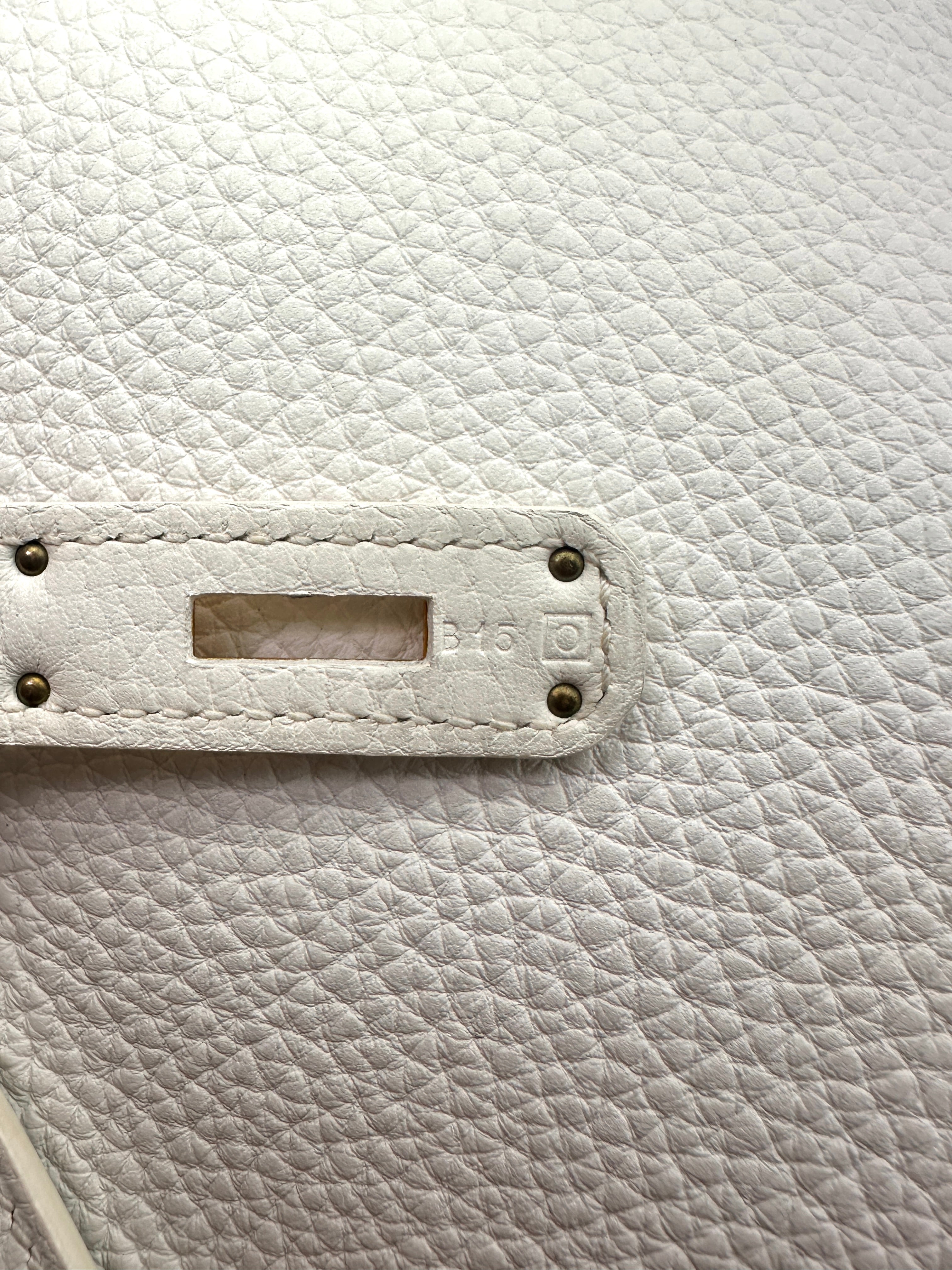 Hermès Birkin 35 Blanc Clemence GHW