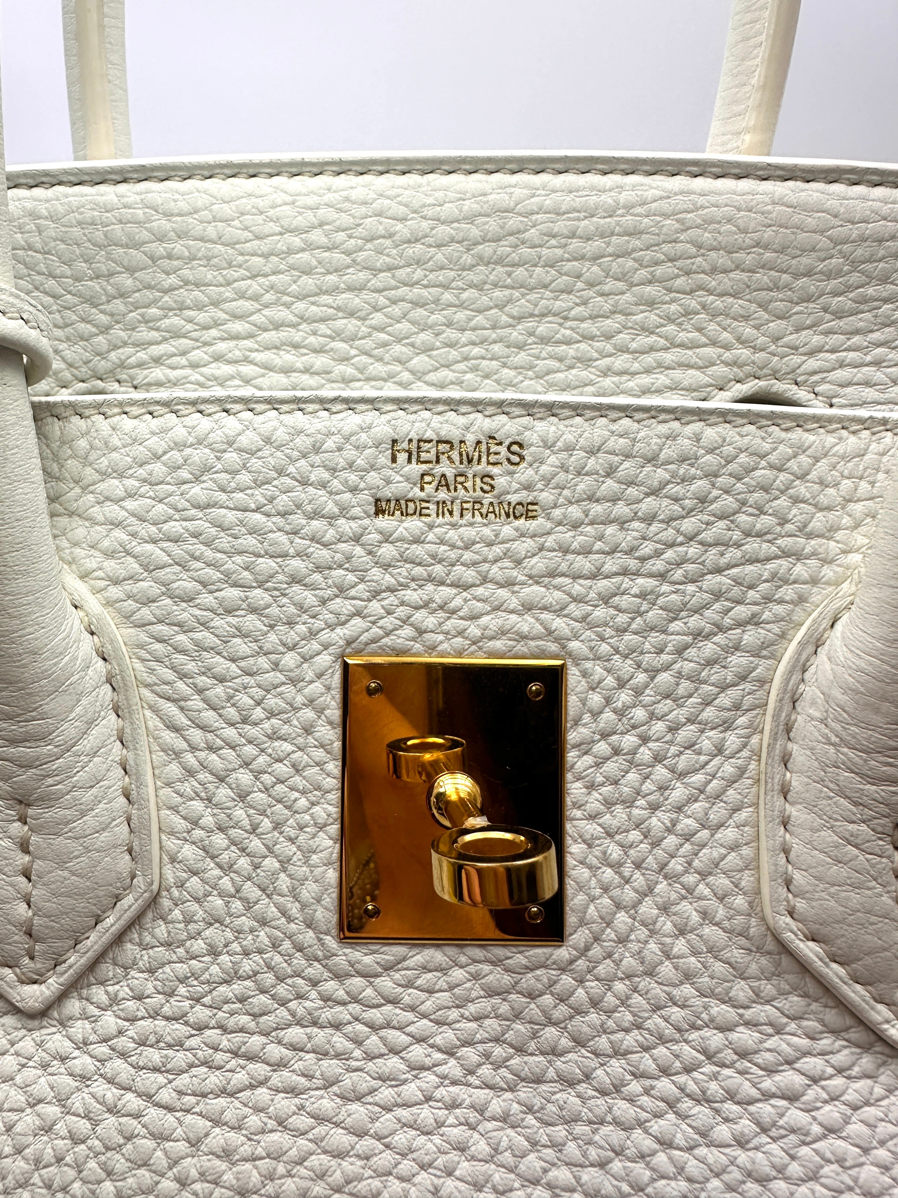 Hermès Birkin 35 Blanc Clemence GHW