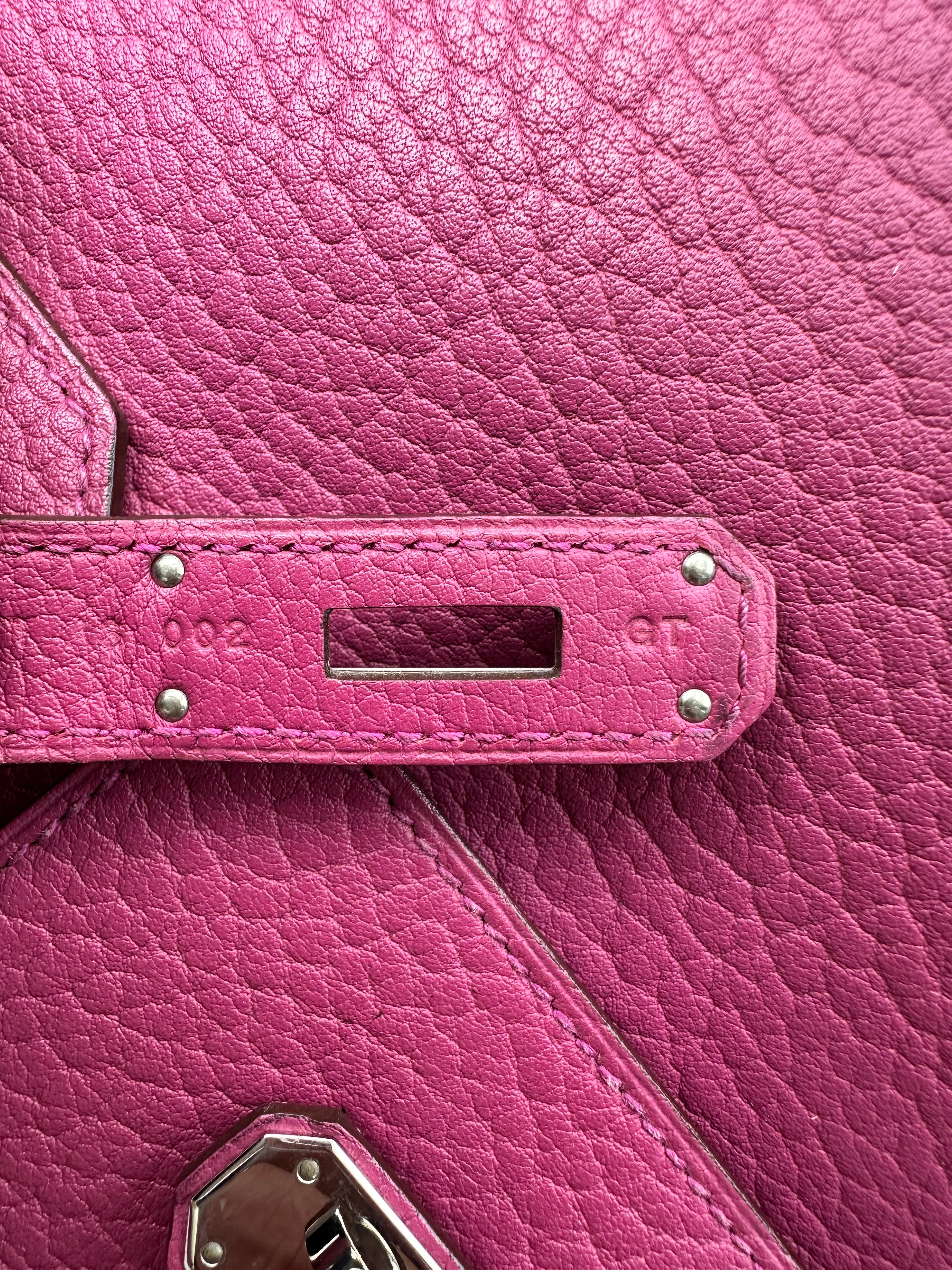 Hermès Birkin 35 Togo Rose Shocking PHW (T Stamp)
