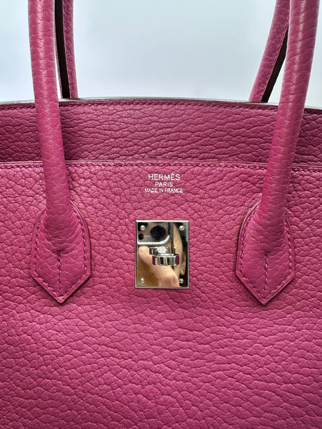 Hermès Birkin 35 Togo Rose Shocking PHW (T Stamp)