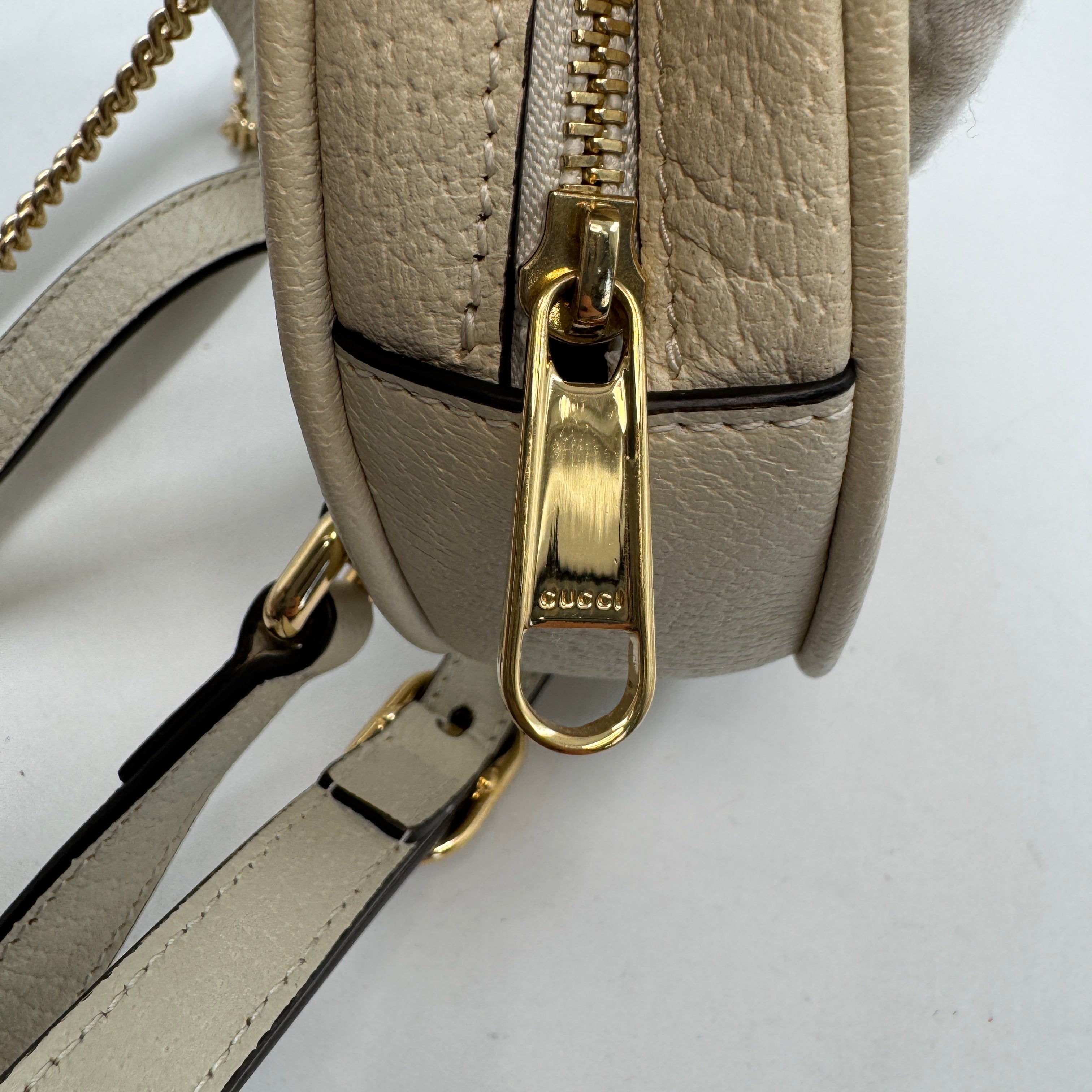 Gucci Ophidia Round White Backpack