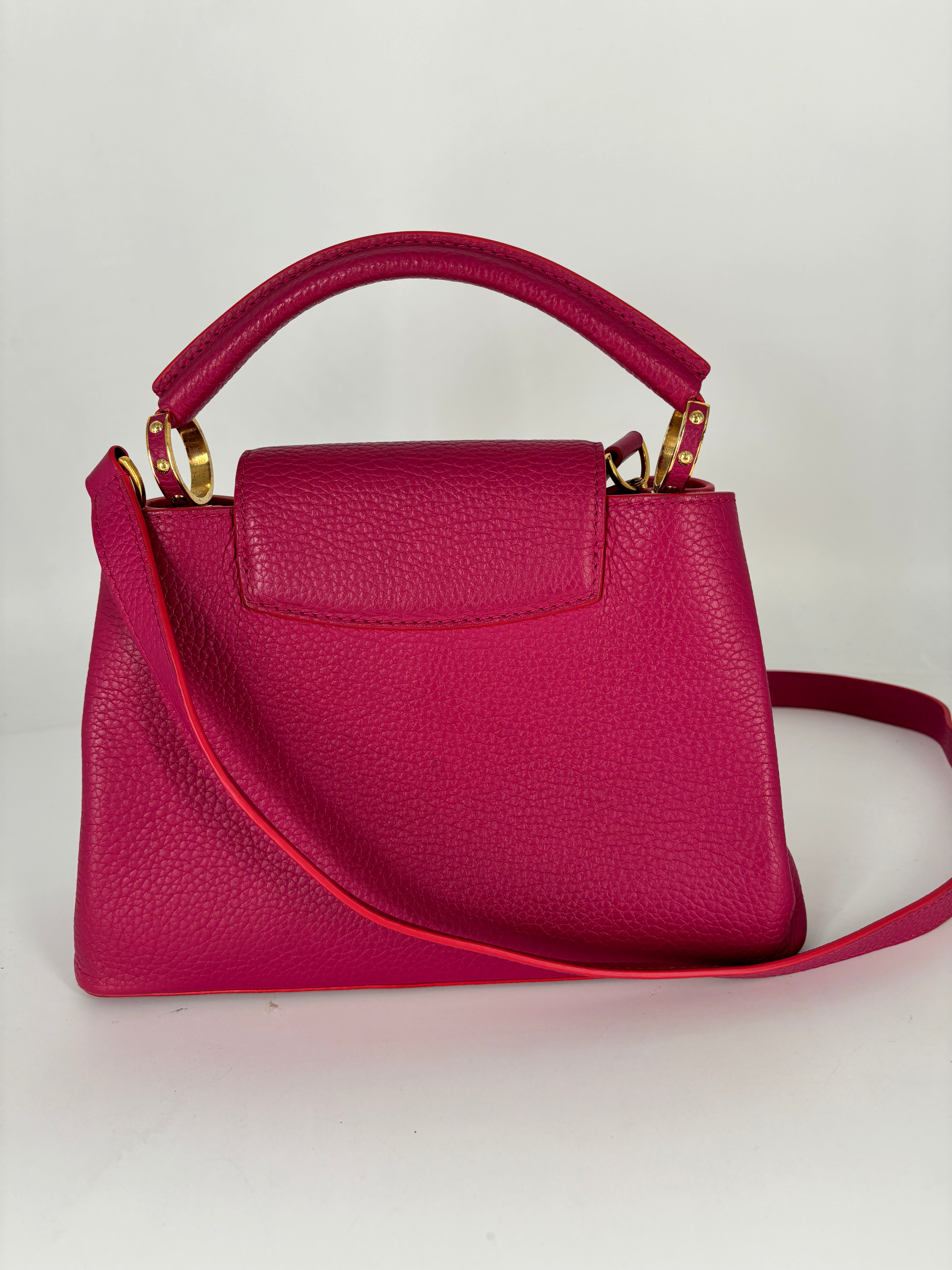 Louis Vuitton Taurillon Leather Capuccines BB Fuchia