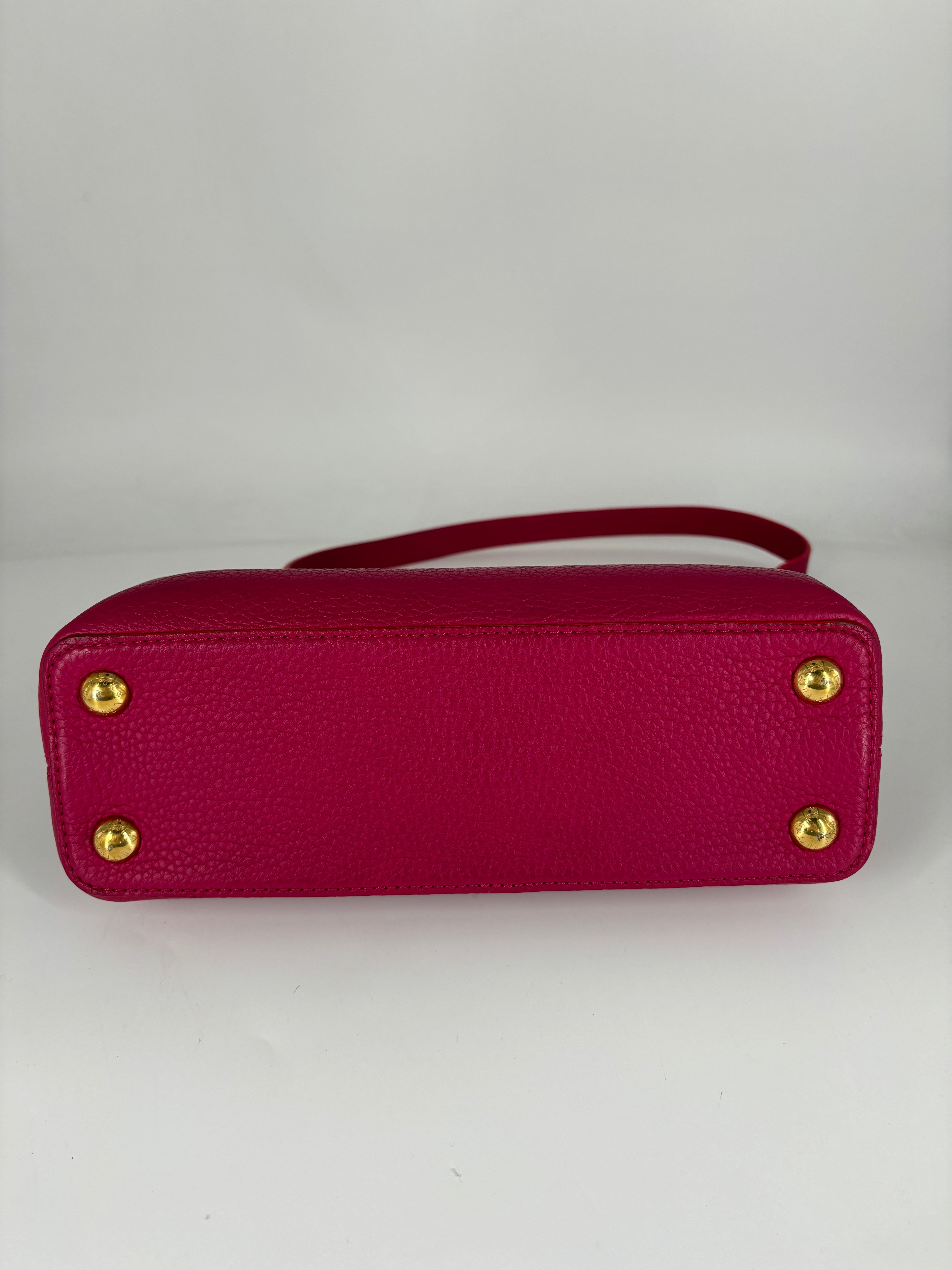 Louis Vuitton Taurillon Leather Capuccines BB Fuchia