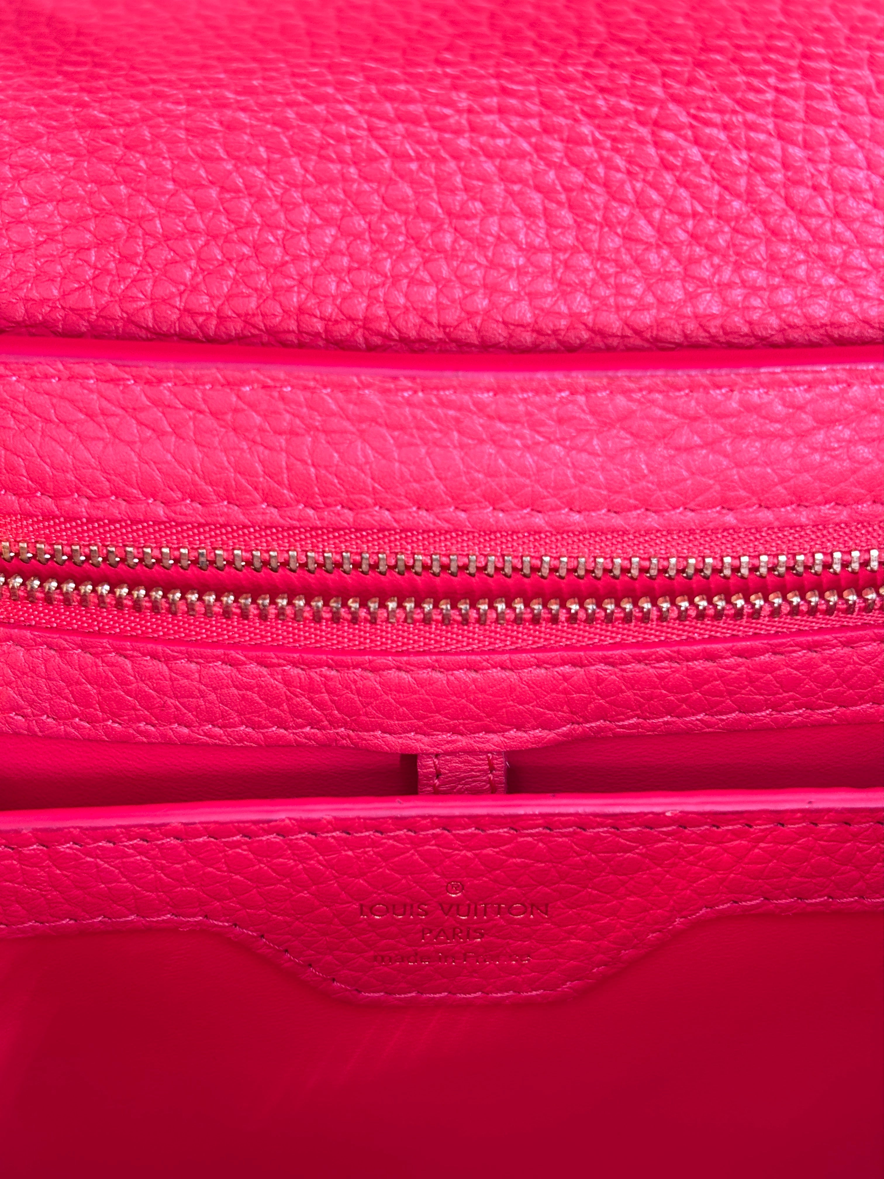 Louis Vuitton Taurillon Leather Capuccines BB Fuchia