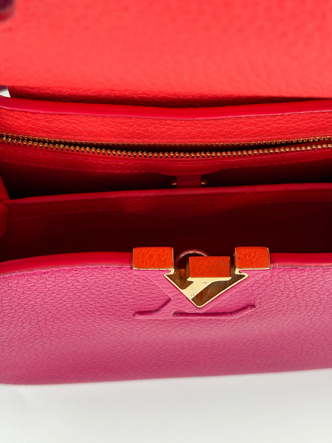 Louis Vuitton Taurillon Leather Capuccines BB Fuchia