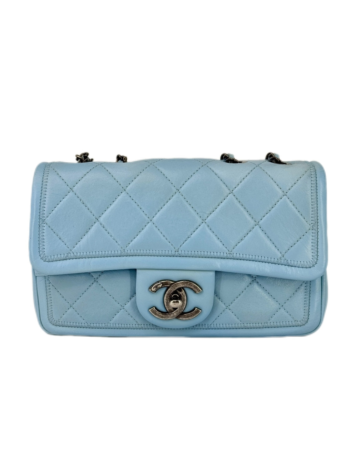 Chanel Quilted Flap Bag Baby Blue