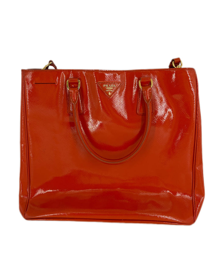 Prada Orange Saffiano Medium