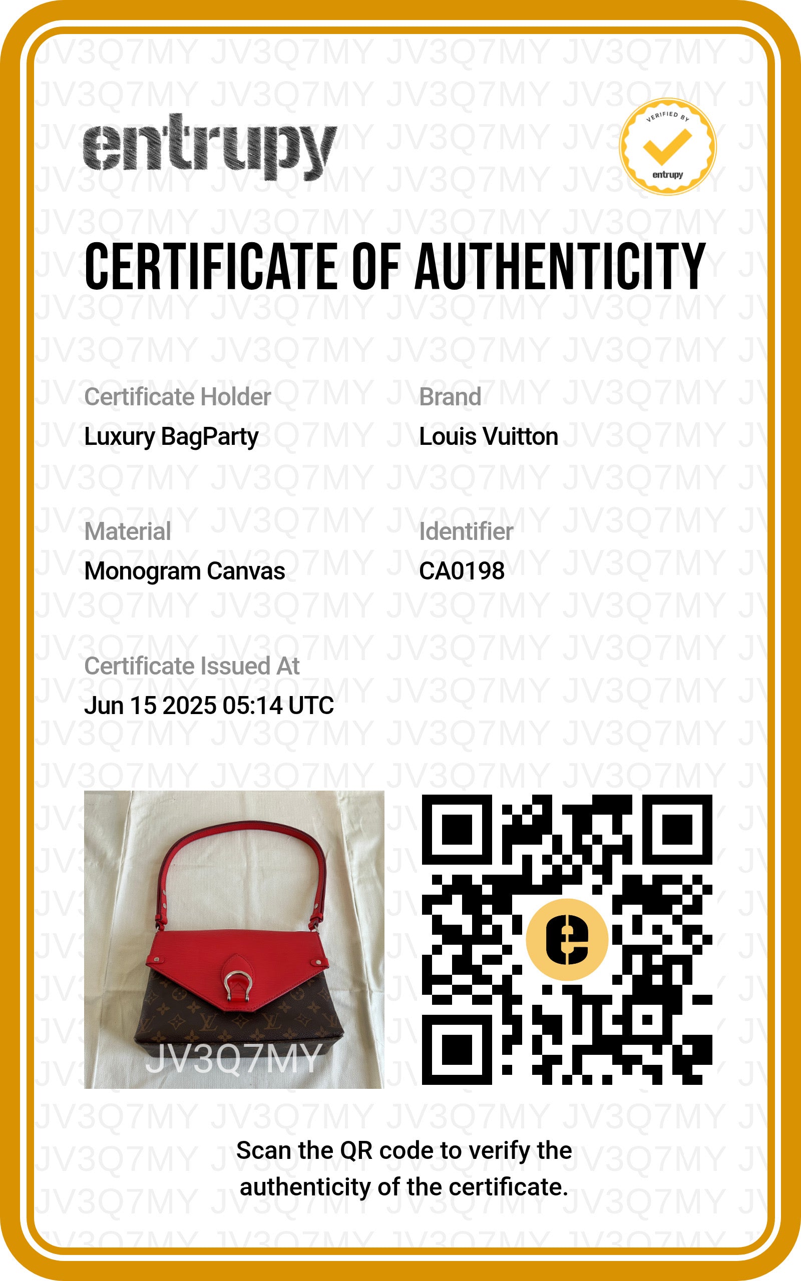 Louis Vuitton Monogram Epi Saint Michel Coquelicot