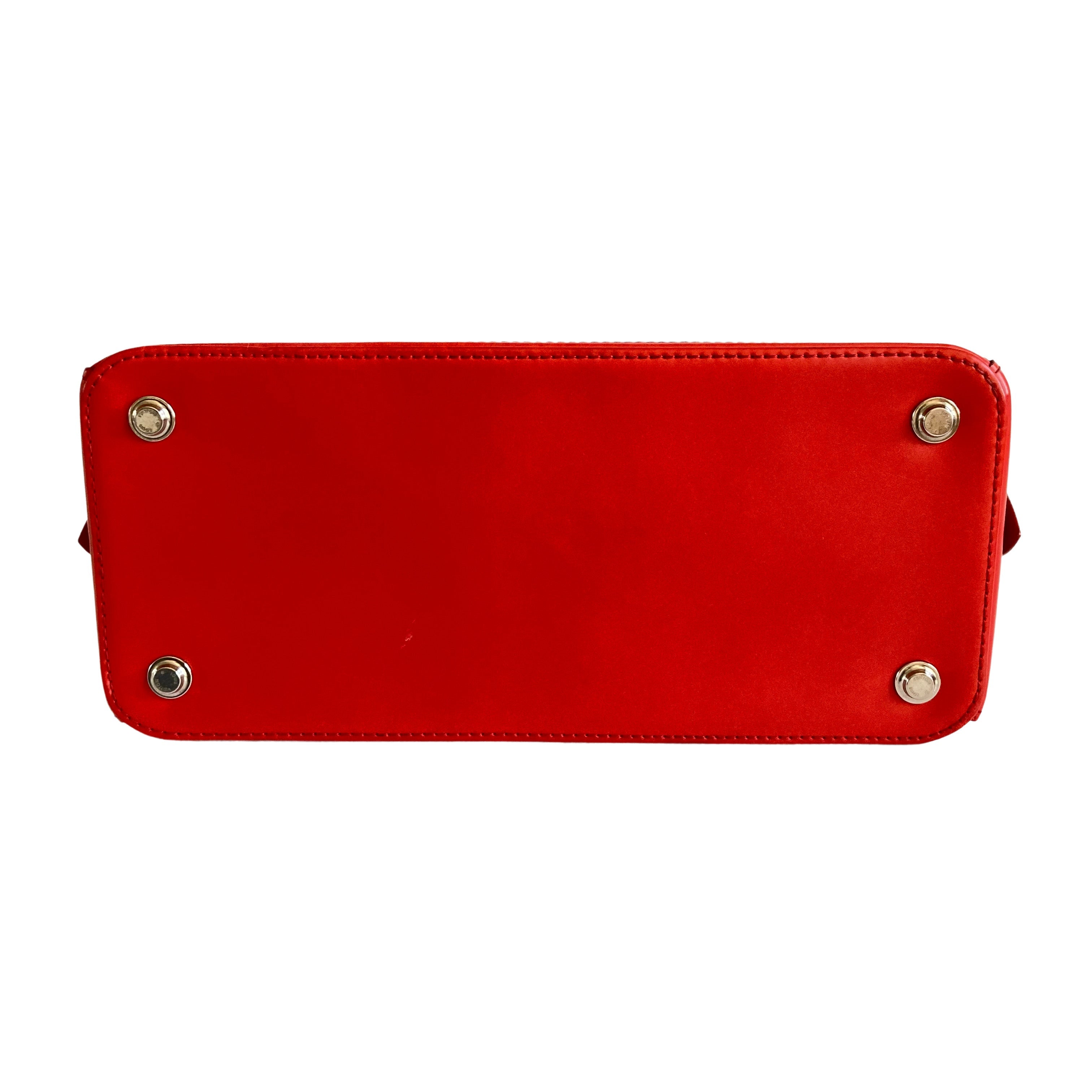 Louis Vuitton Classic Monogram Dora Canvas and Calfskin PM Red