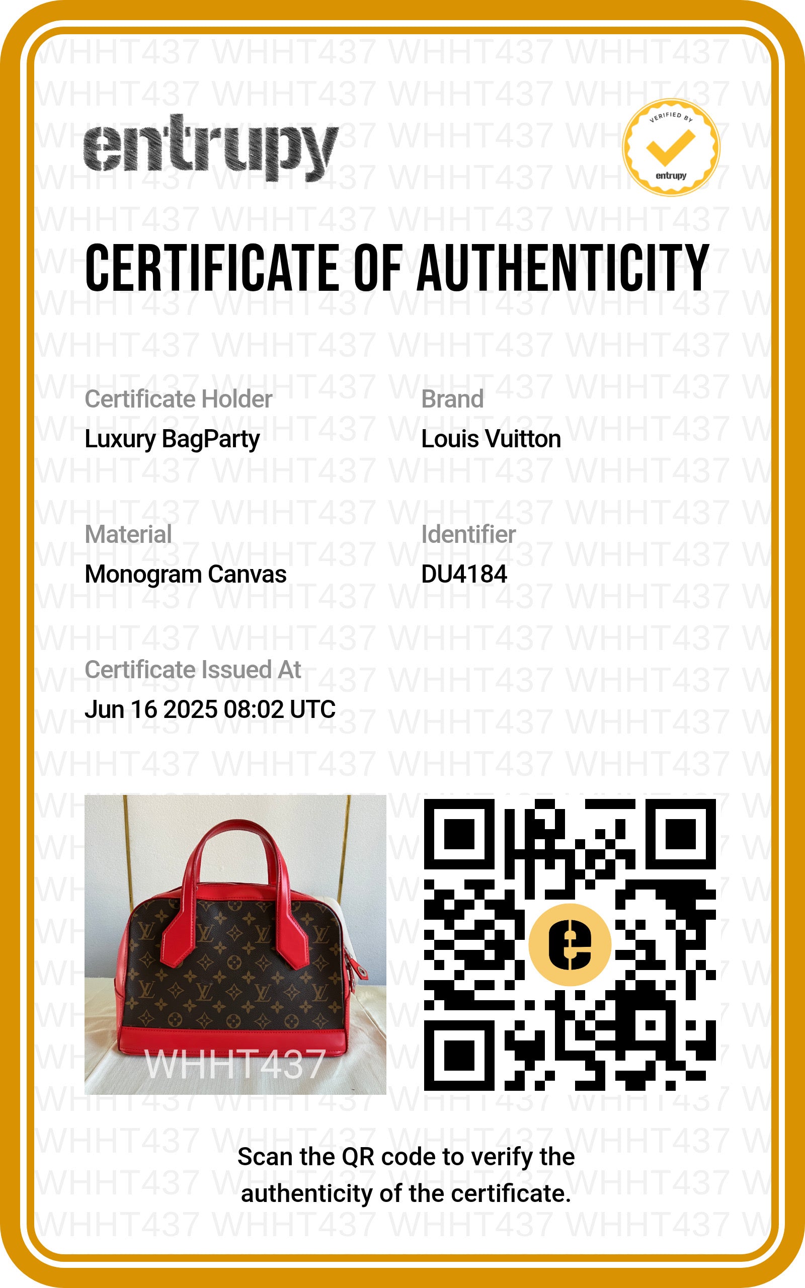 Louis Vuitton Classic Monogram Dora Canvas and Calfskin PM Red