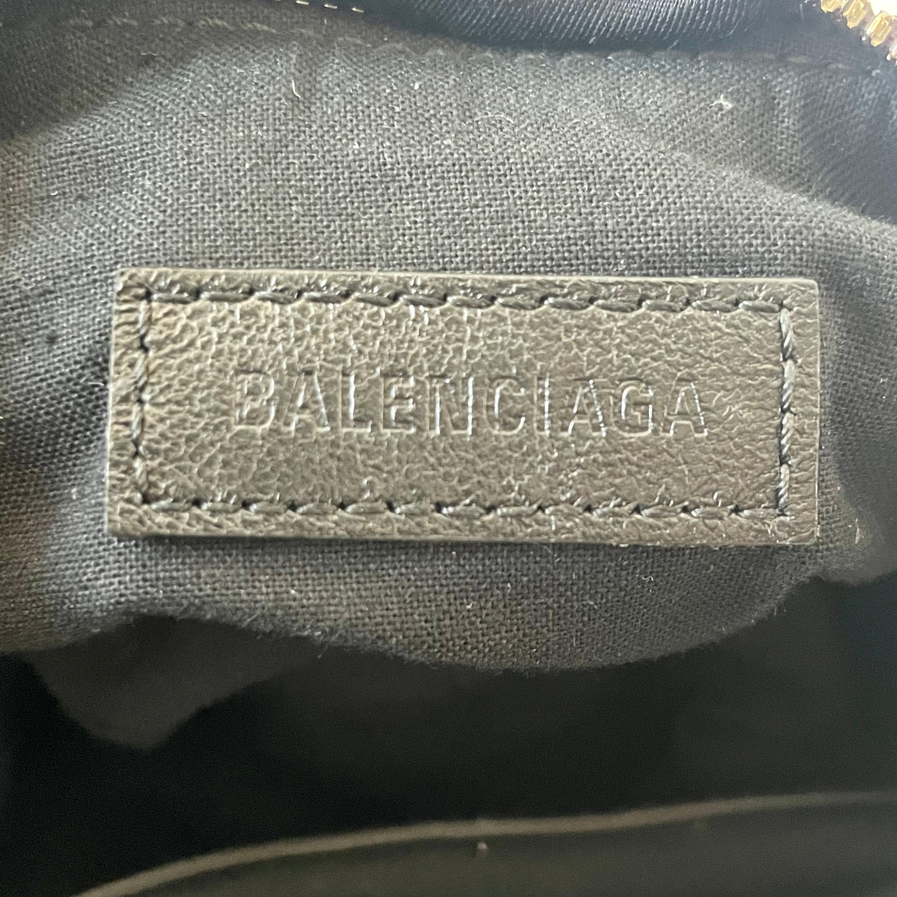 Balenciaga Metallic Agneau Arena Le Cagole Shoulder Bag XS Met Mauve