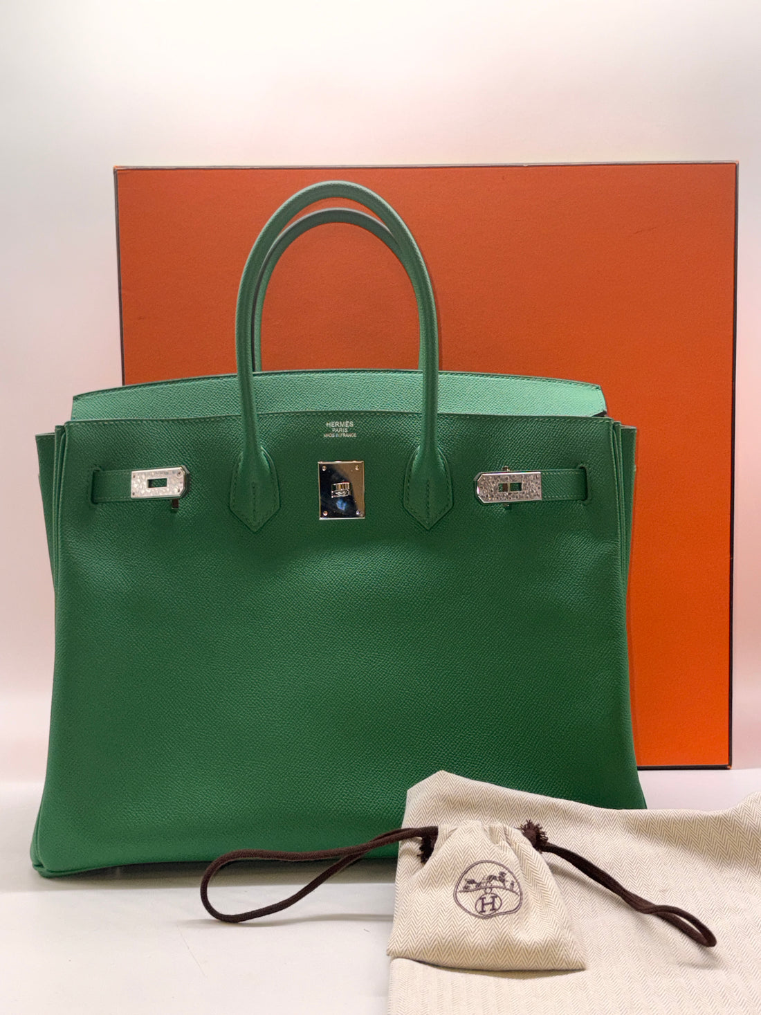 Hermès Birkin 35 Vert Vertigo Epsom GHW