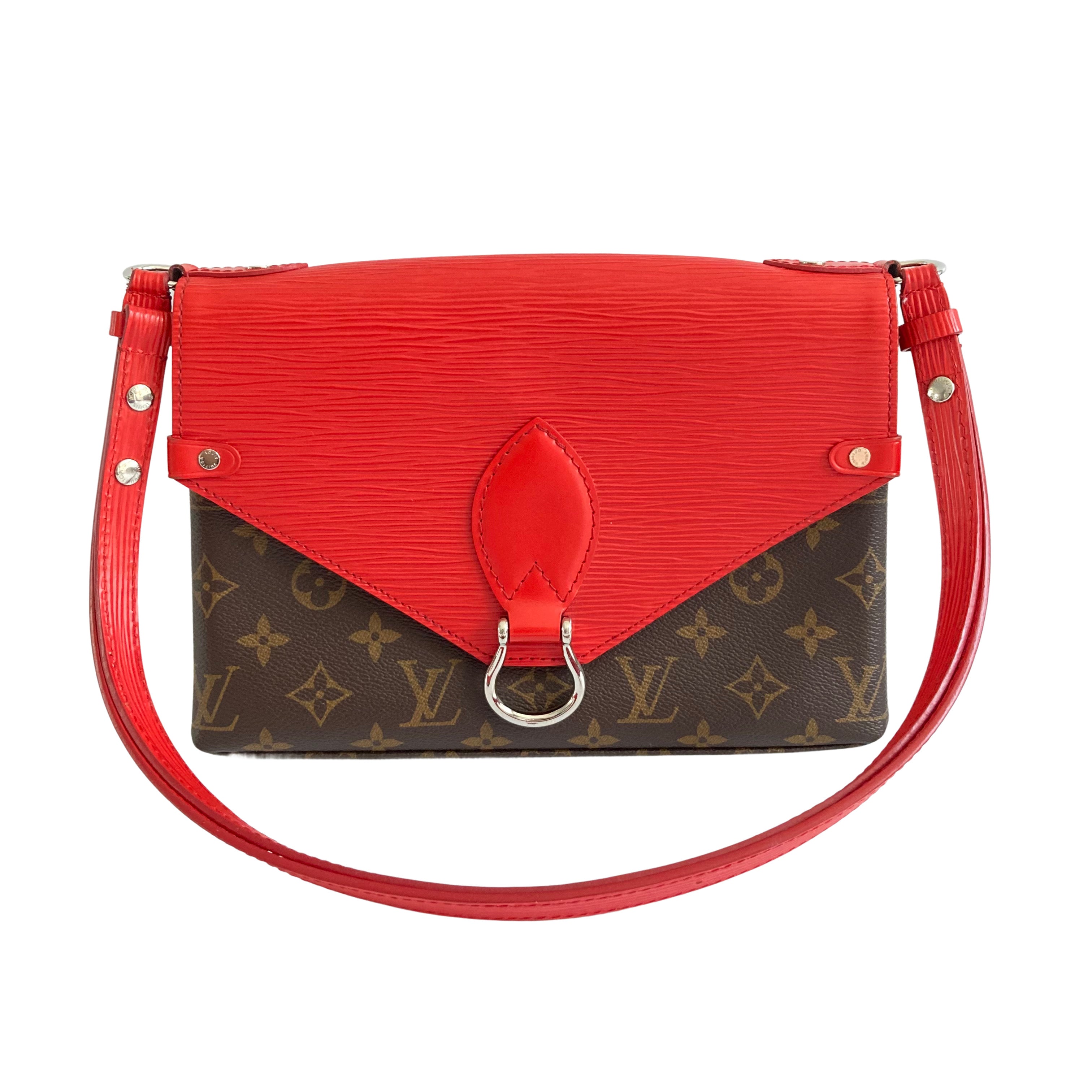 Louis Vuitton Epi Saint Michel Coquelicot Red