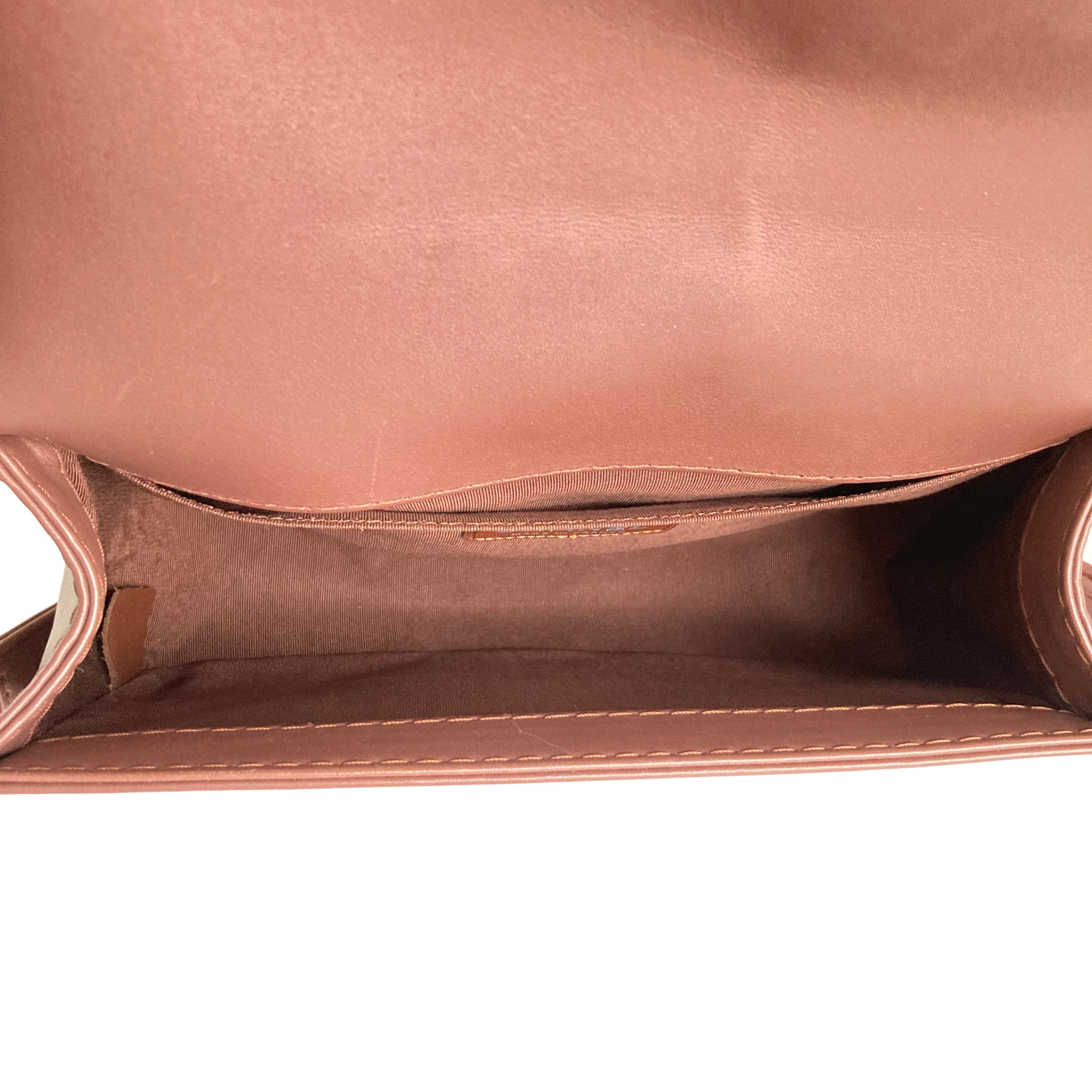 Chanel Boy Flap Bag Quilted Lambskin Medium Brown