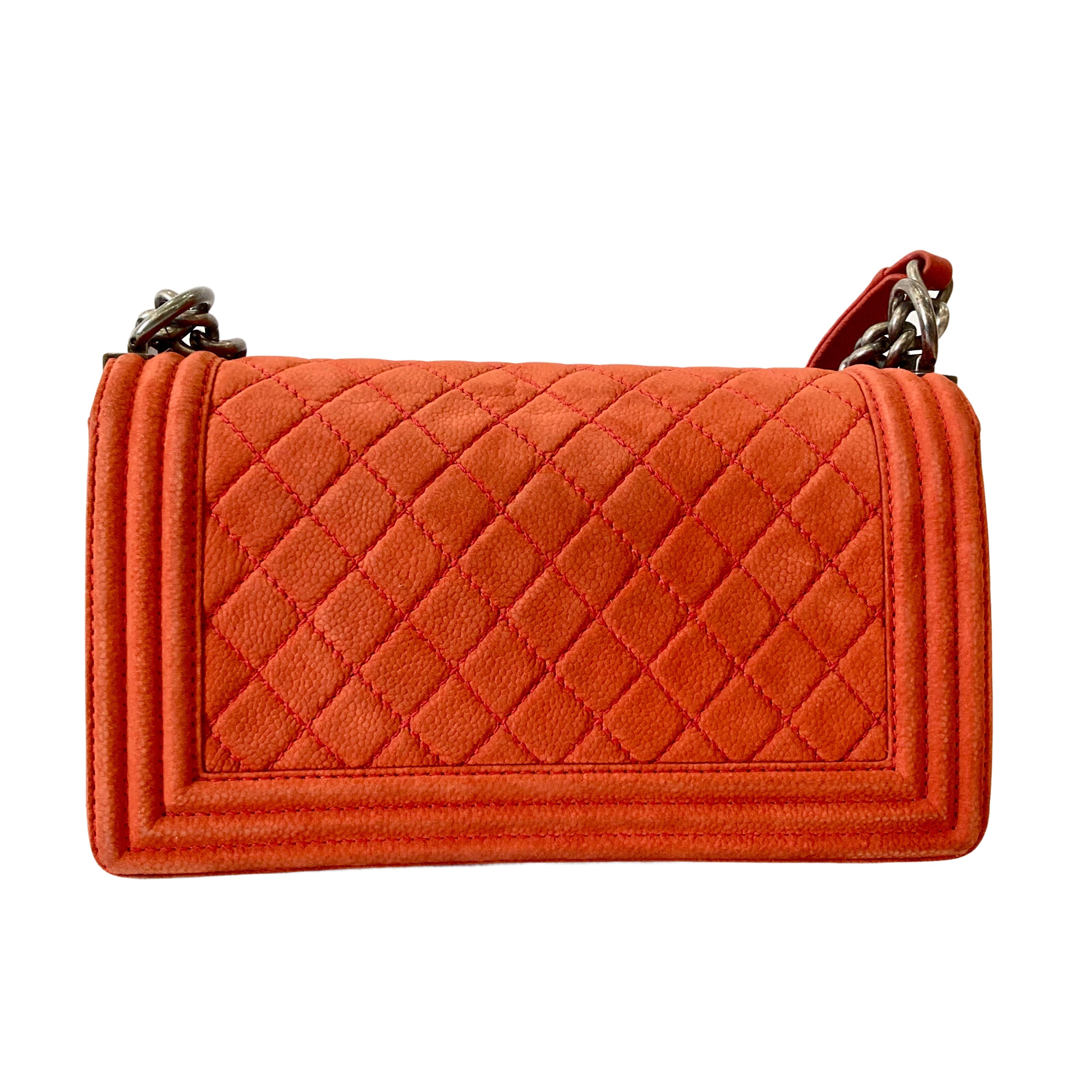 Chanel Caviar Quilted Medium Boy Flap Orange