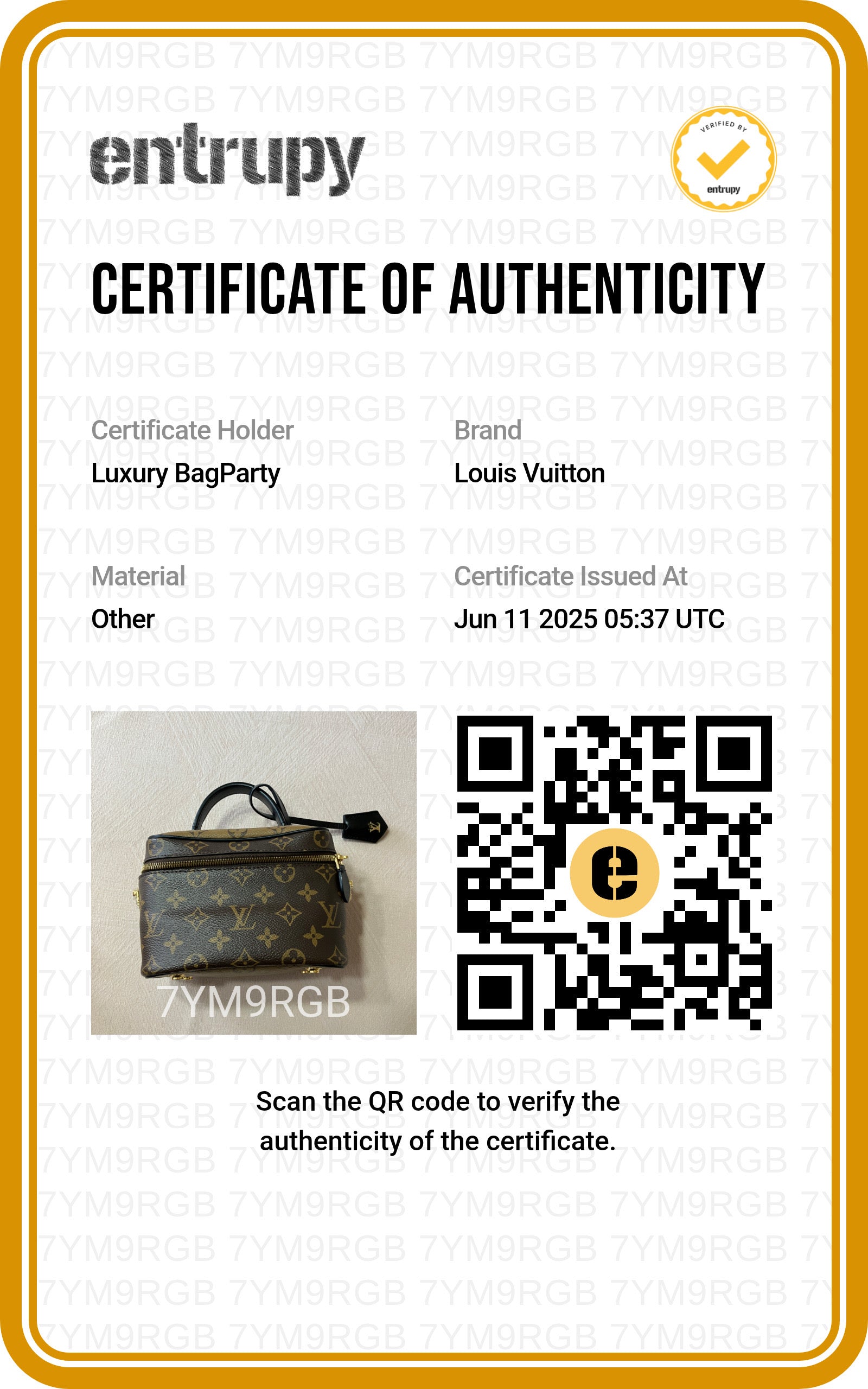 Louis Vuitton Reverse Monogram Vanity Chain Pouch