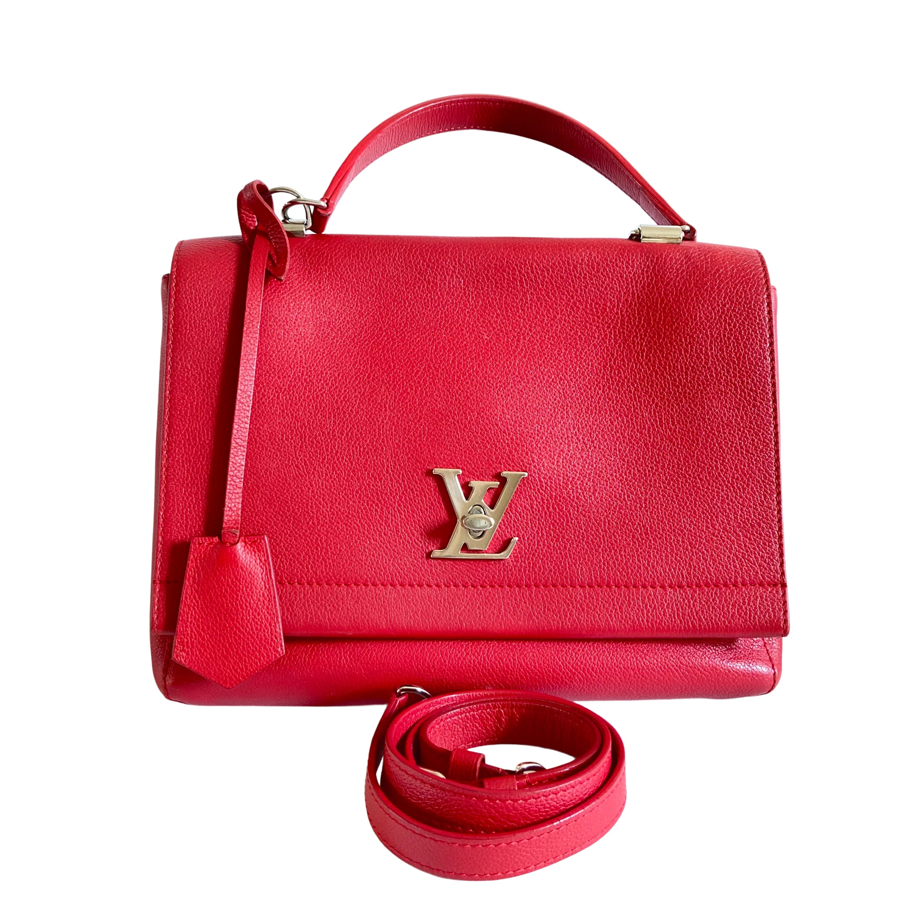 Louis Vuitton Lockme II Handbag Red