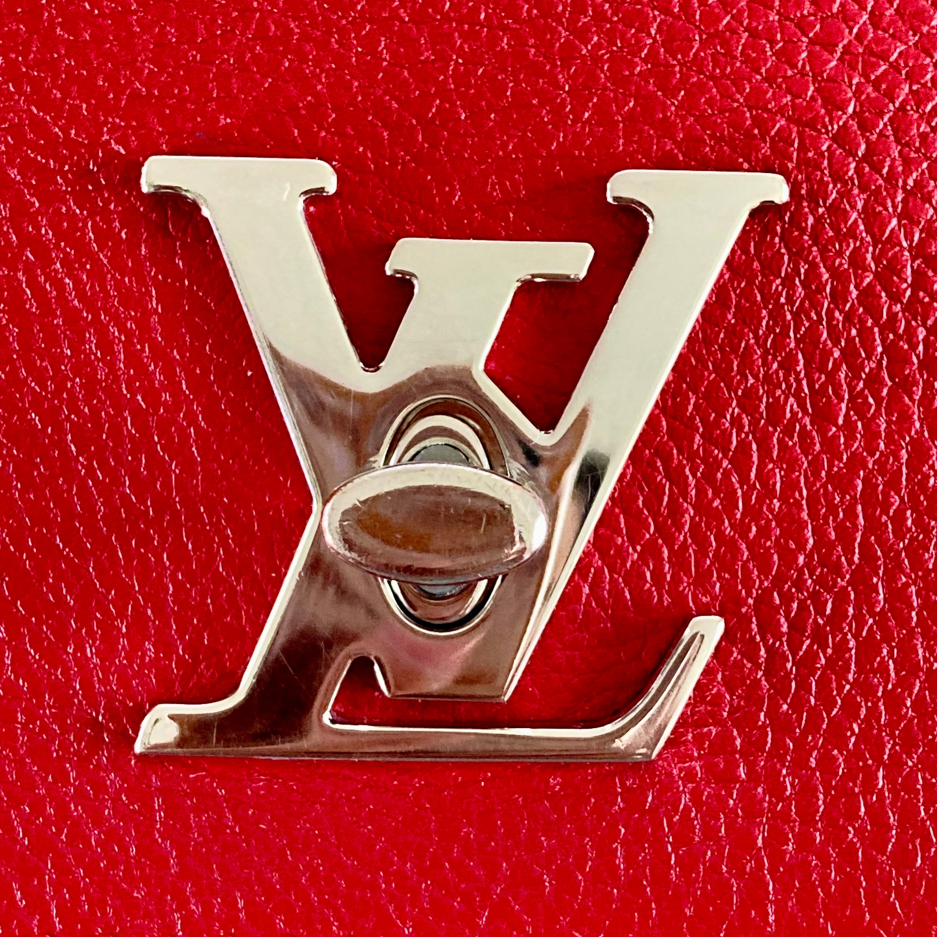 Louis Vuitton Lockme II Handbag Red
