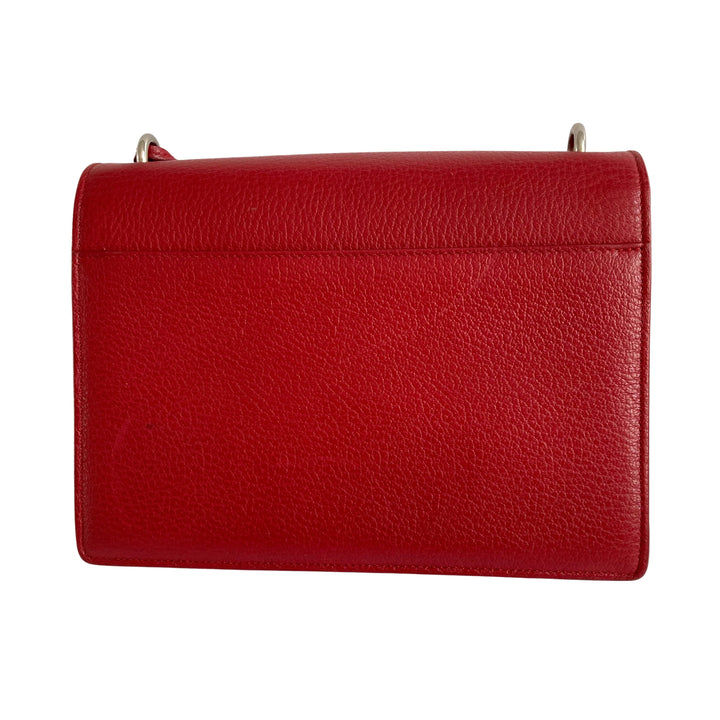 Saint Laurent Sunset Red Leather Shoulder Bag