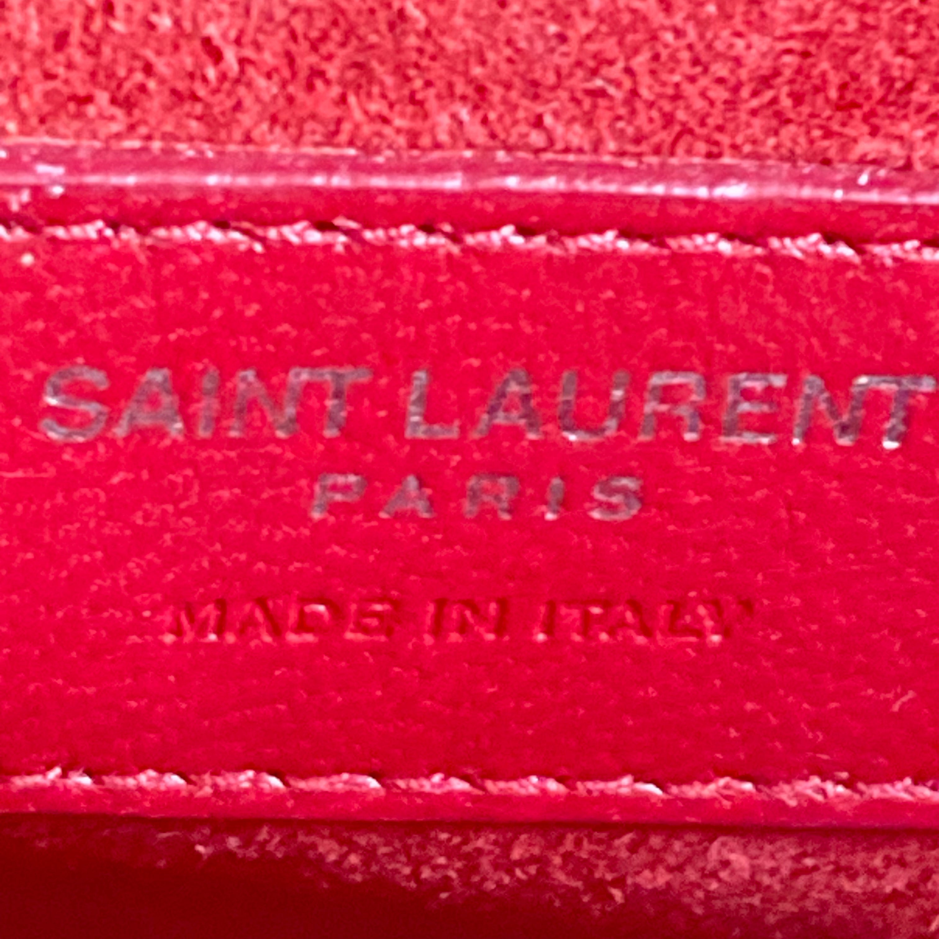 Saint Laurent Sunset Red Leather Shoulder Bag