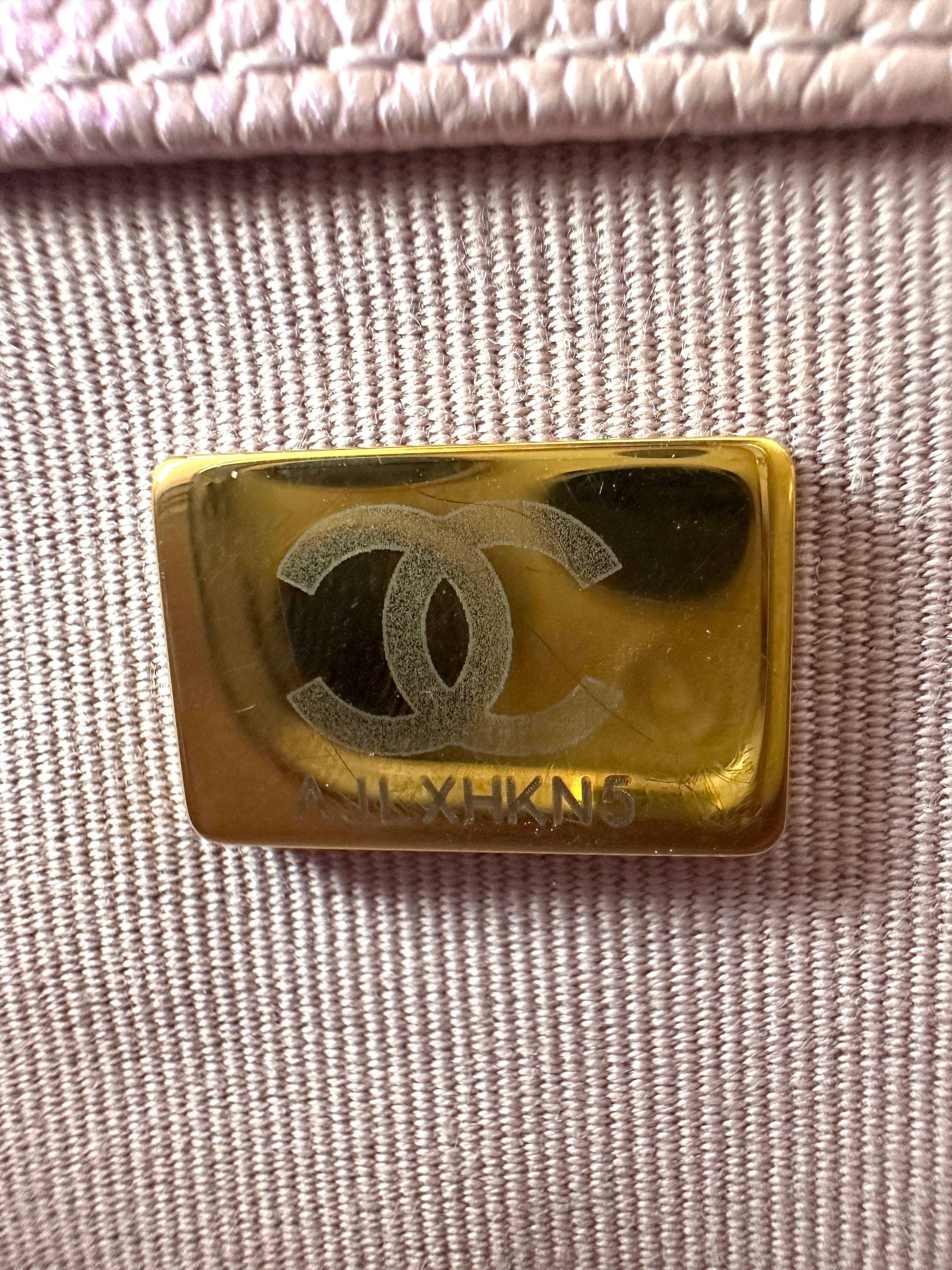 Chanel Mini Rectangular Flap Iridescent Pink Caviar GHW