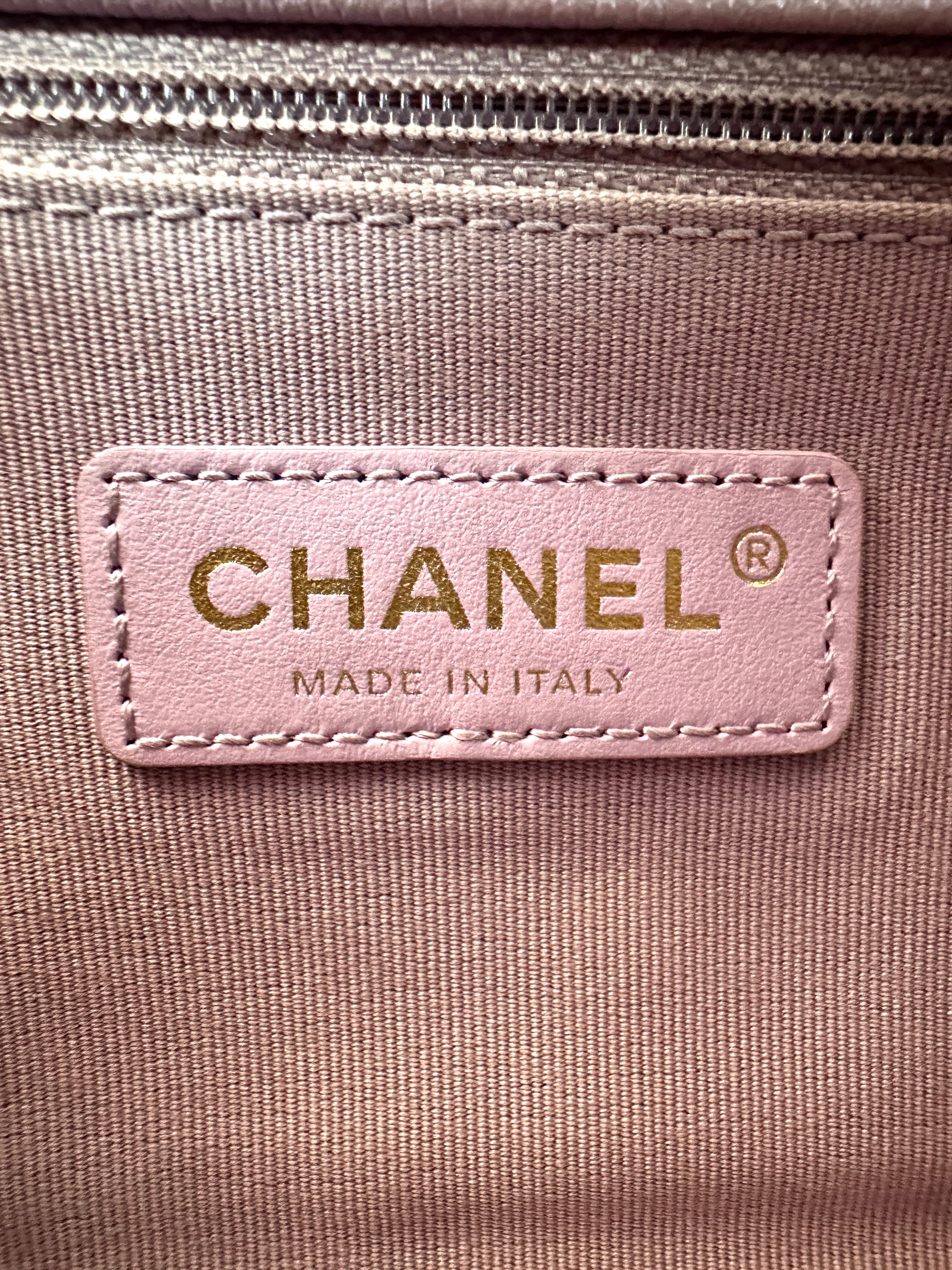 Chanel Mini Rectangular Flap Iridescent Pink Caviar GHW