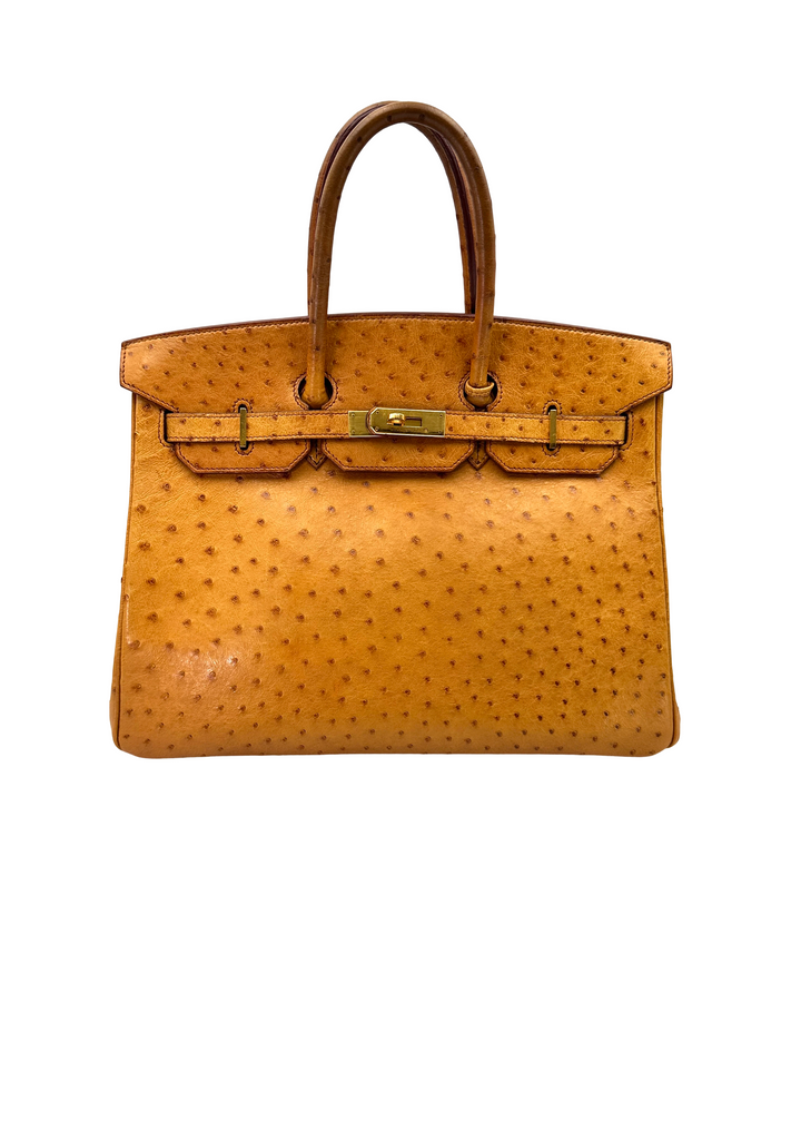 Hermès Birkin 35 Marron Fonce Ostrich GHW
