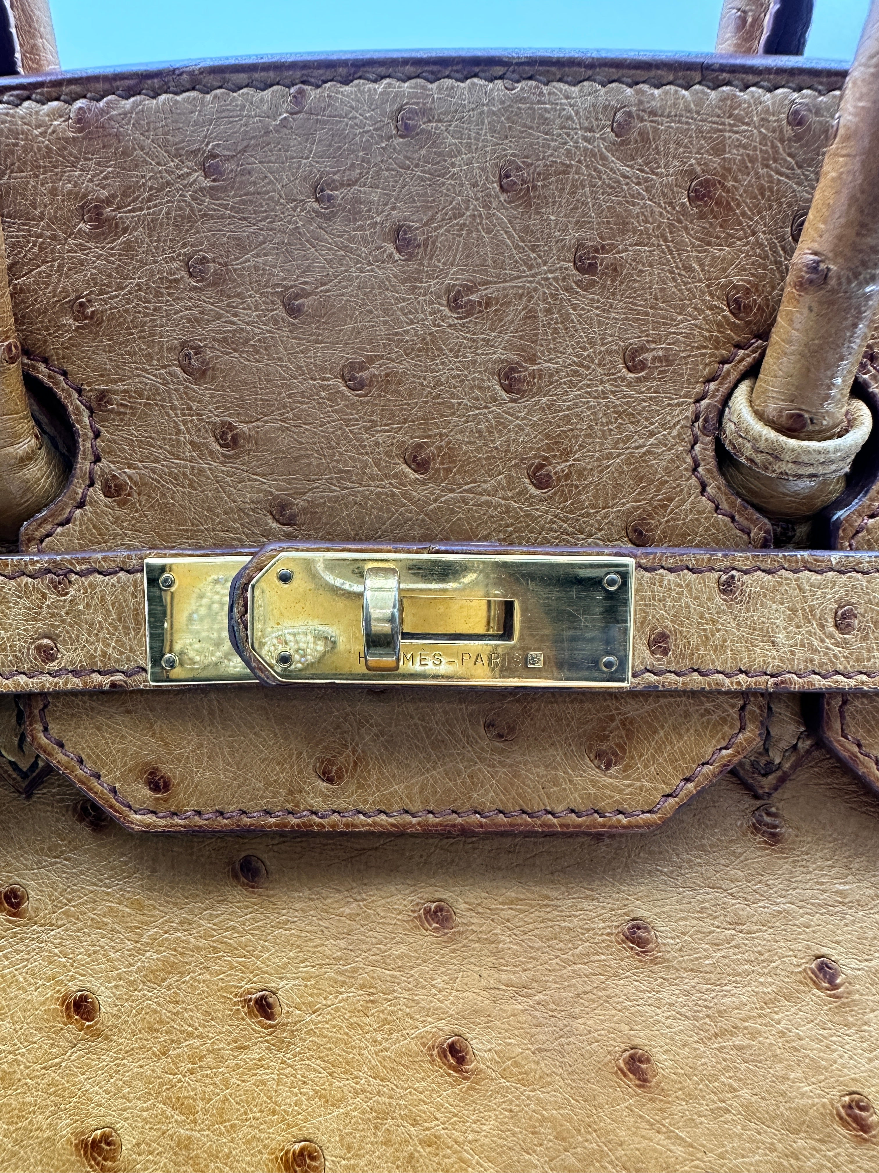Hermès Birkin 35 Marron Fonce Ostrich GHW
