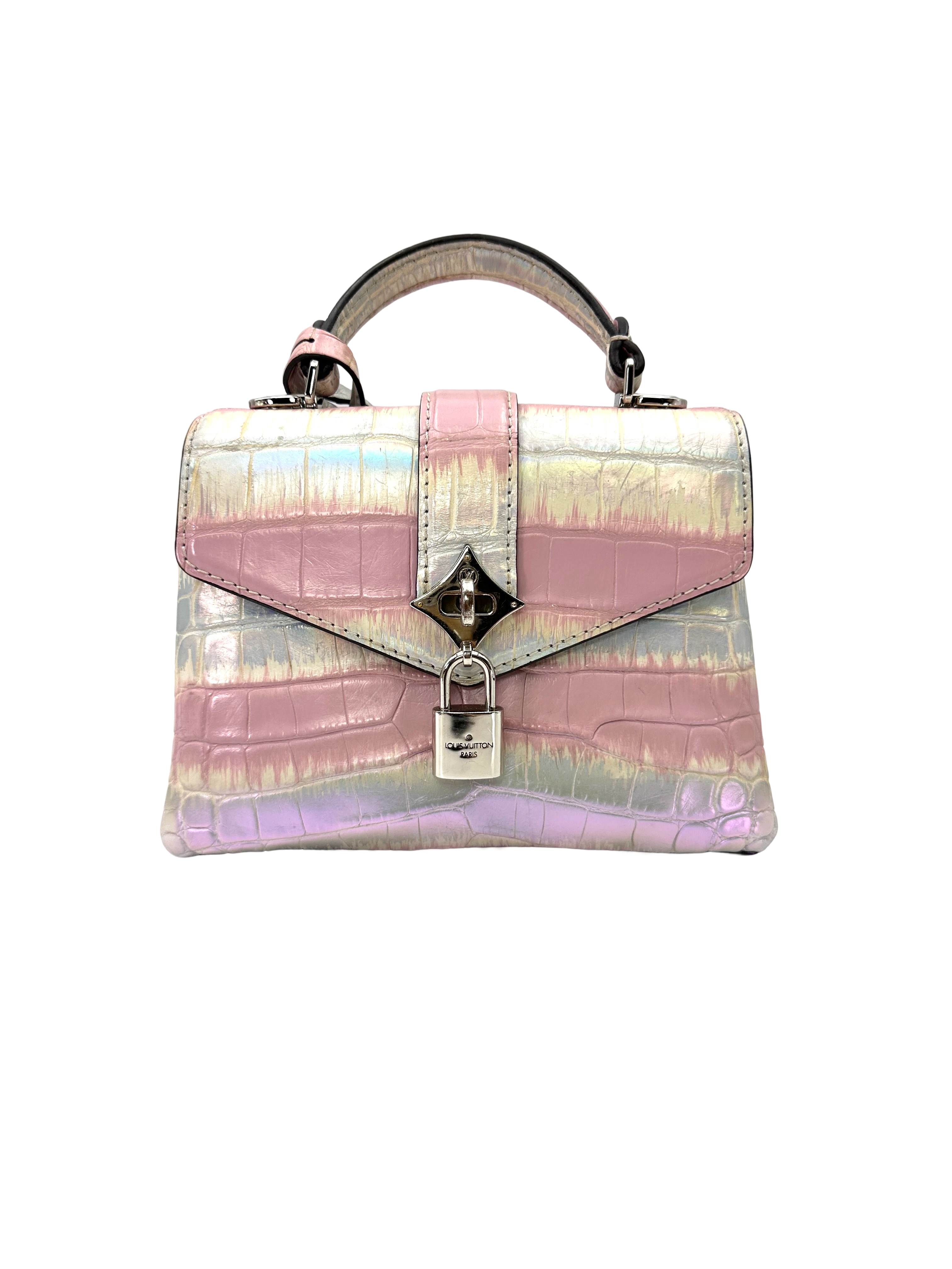 Louis Vuitton Rose des Vents Mini Pastel Iridescent Crocodile SHW