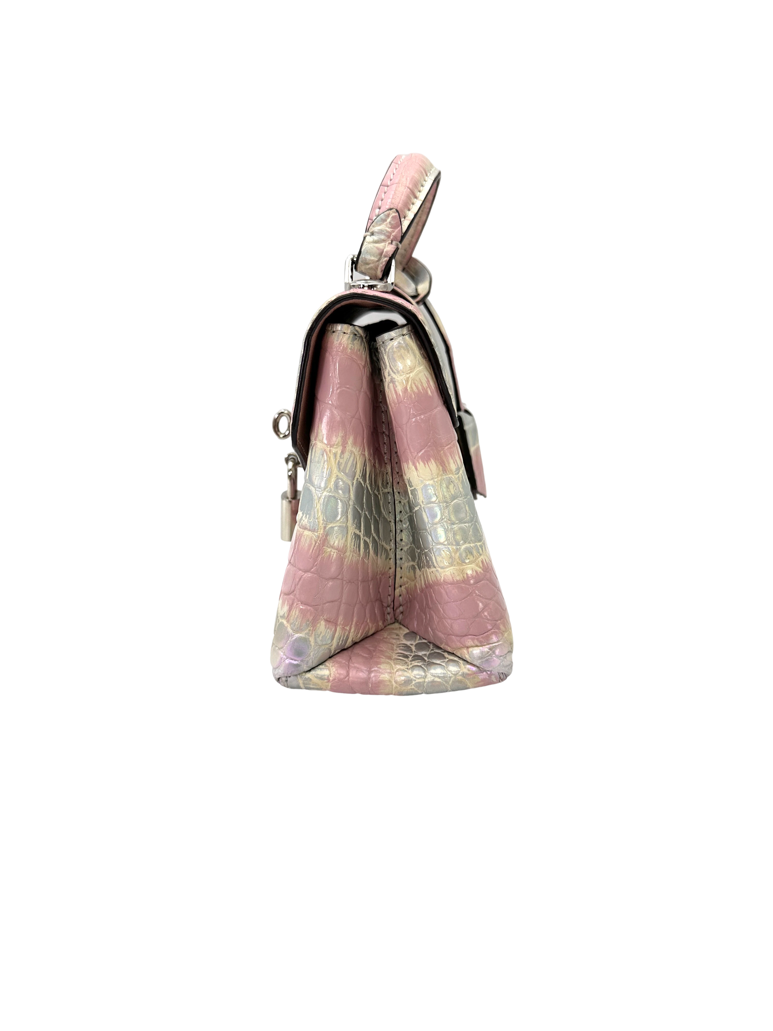 Louis Vuitton Rose des Vents Mini Pastel Iridescent Crocodile SHW