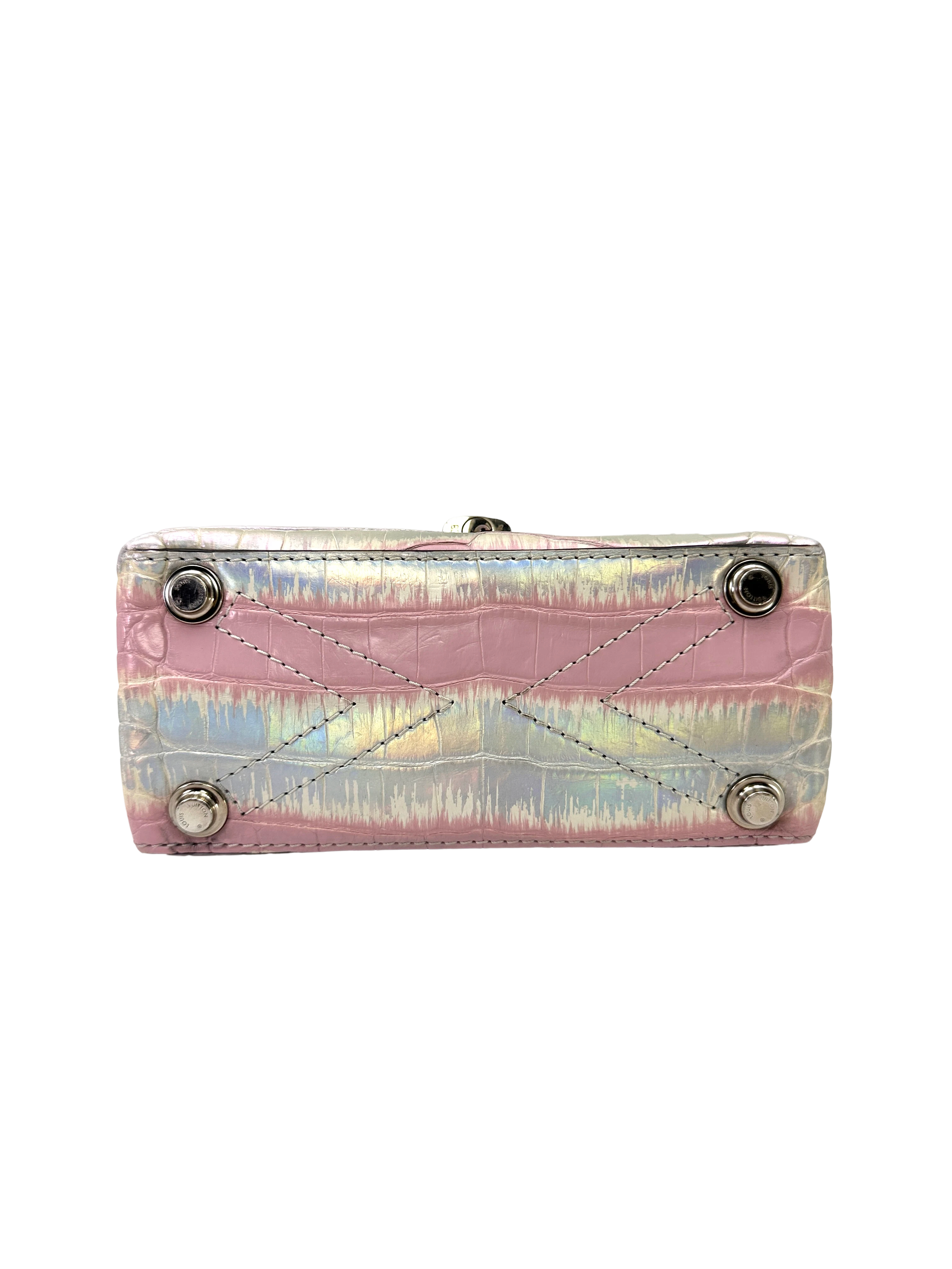 Louis Vuitton Rose des Vents Mini Pastel Iridescent Crocodile SHW