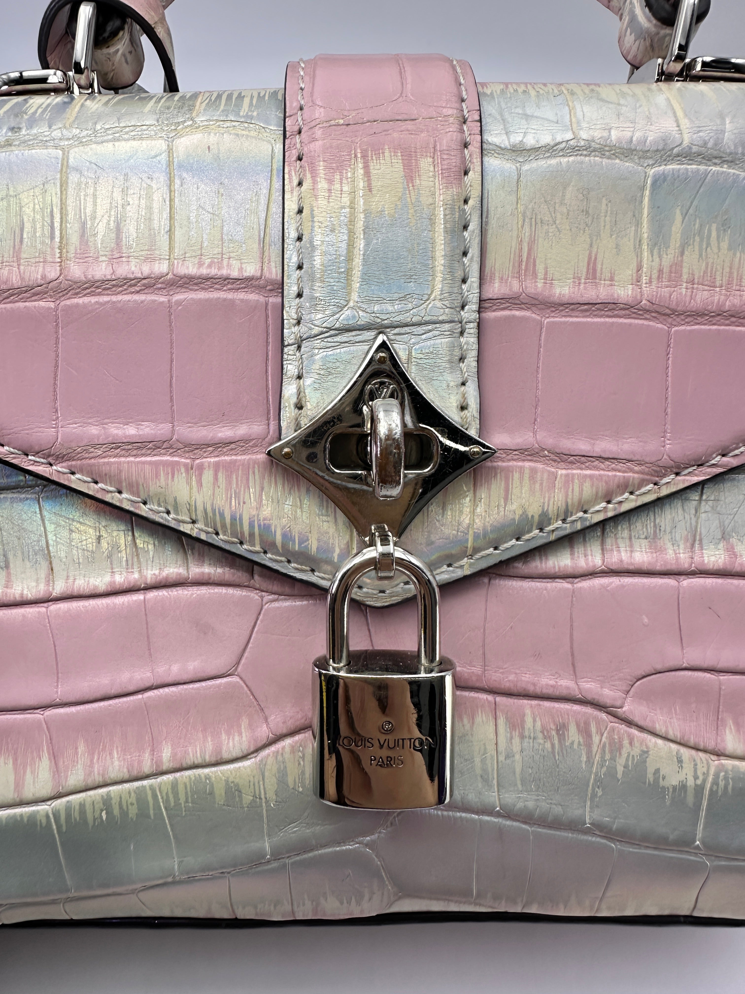 Louis Vuitton Rose des Vents Mini Pastel Iridescent Crocodile SHW