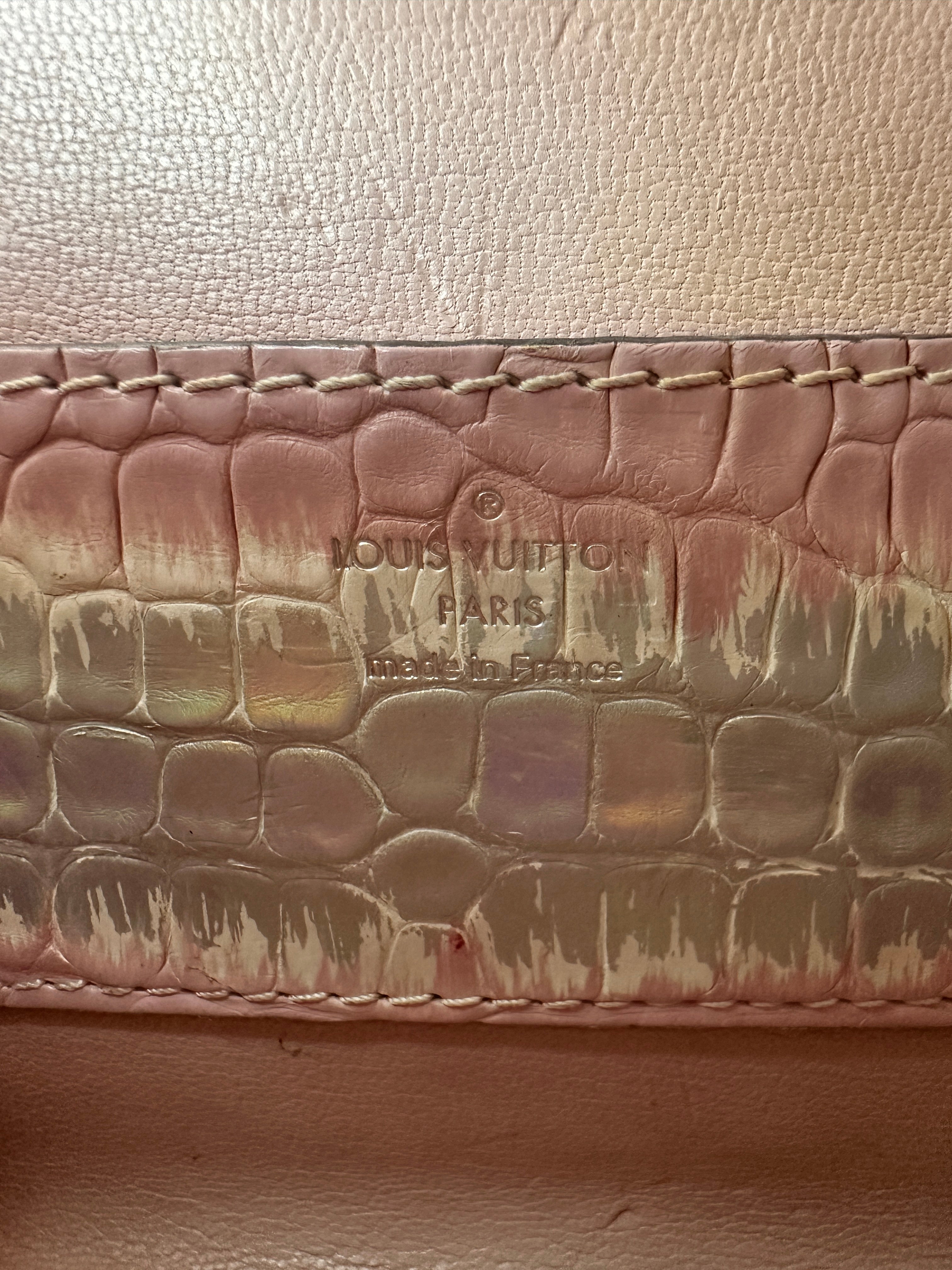 Louis Vuitton Rose des Vents Mini Pastel Iridescent Crocodile SHW