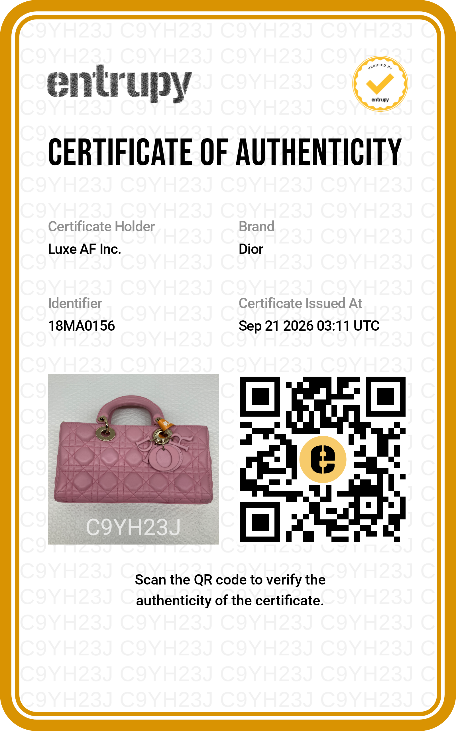Christian Dior Lady D-Joy Medium Cannage Lambskin Pink GHW