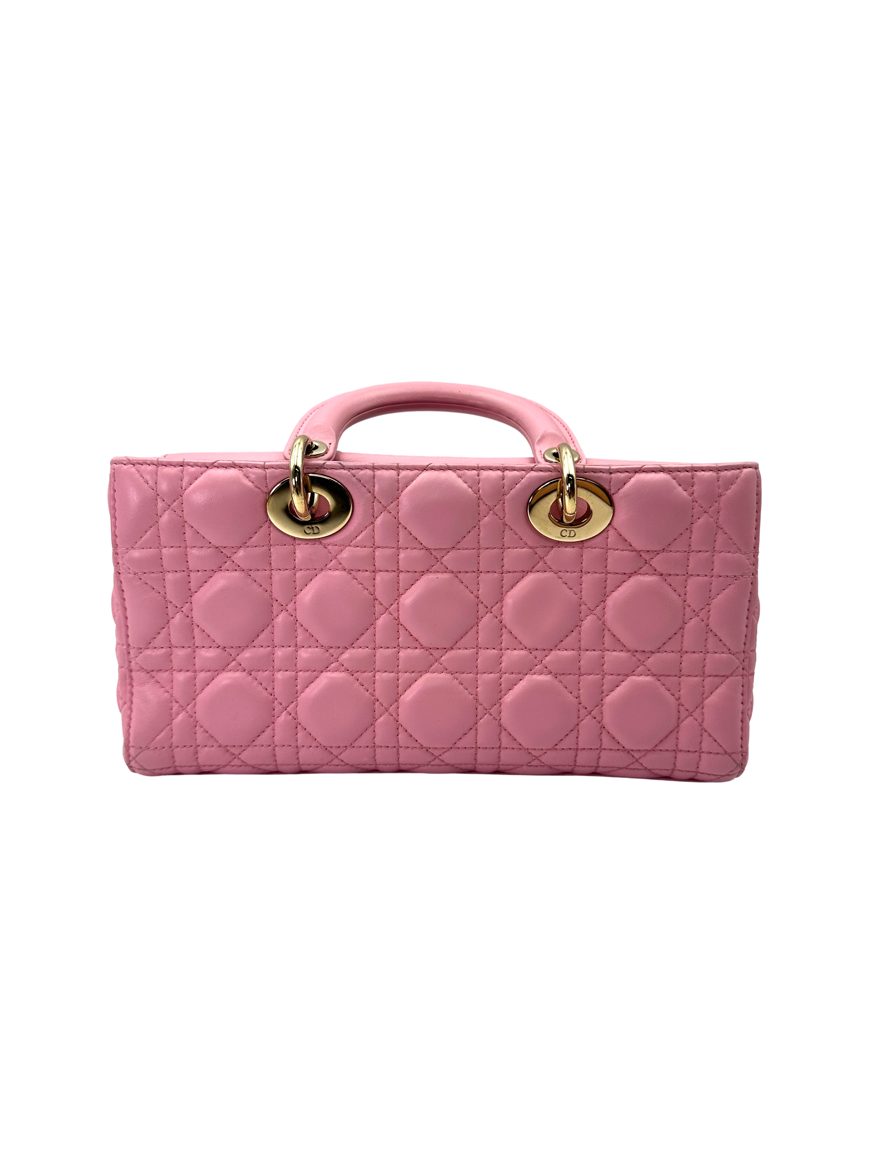 Christian Dior Lady D-Joy Medium Cannage Lambskin Pink GHW