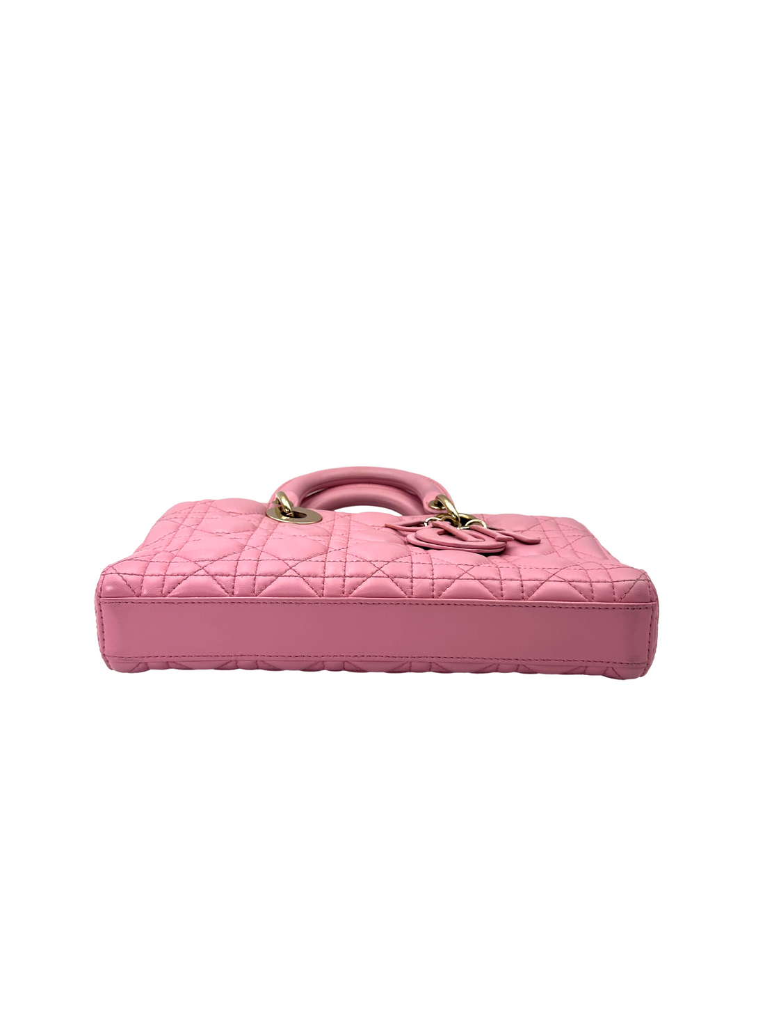 Christian Dior Lady D-Joy Medium Cannage Lambskin Pink GHW