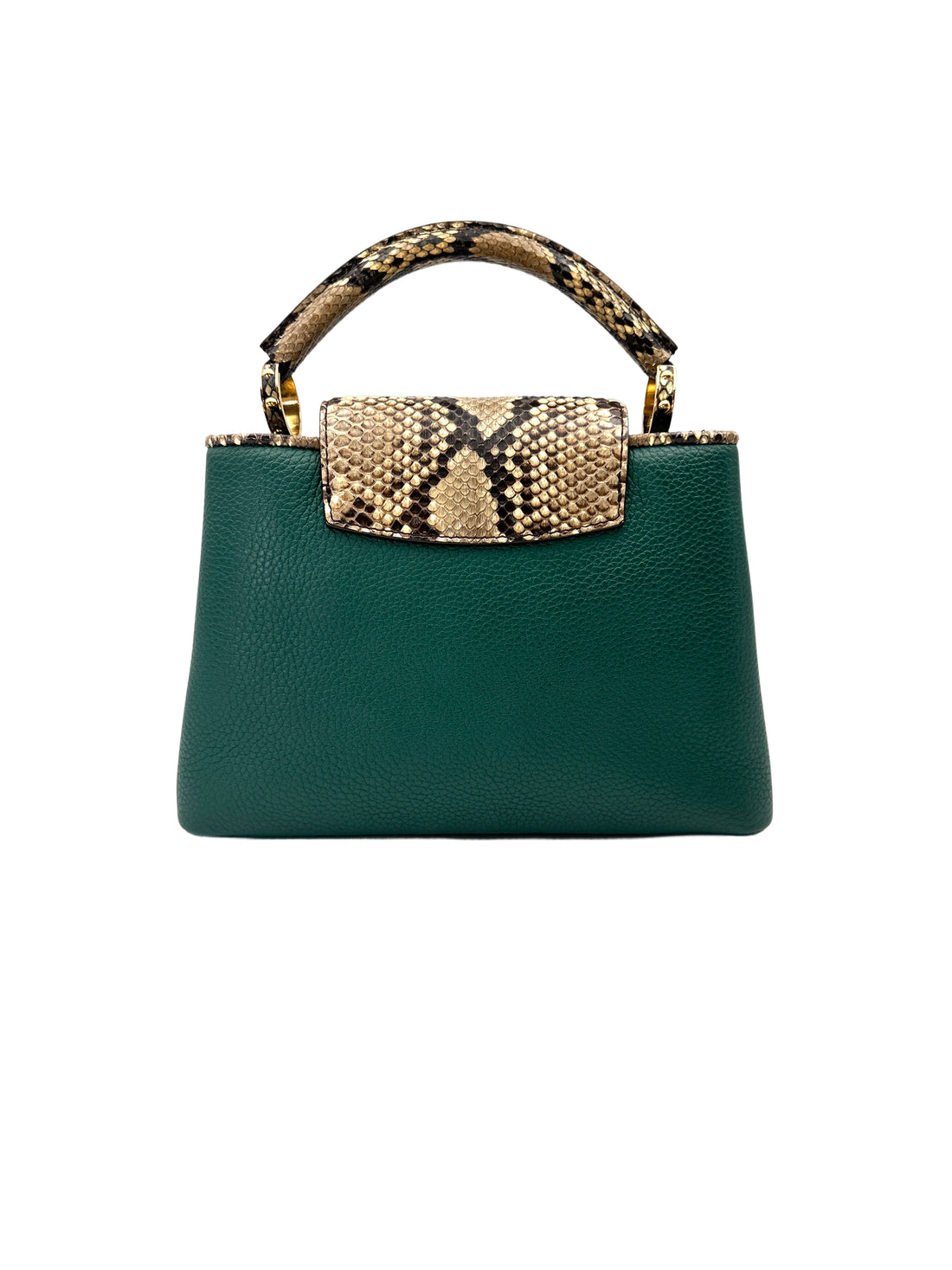 Louis Vuitton Capucines BB Emerald Green Leather Python GHW