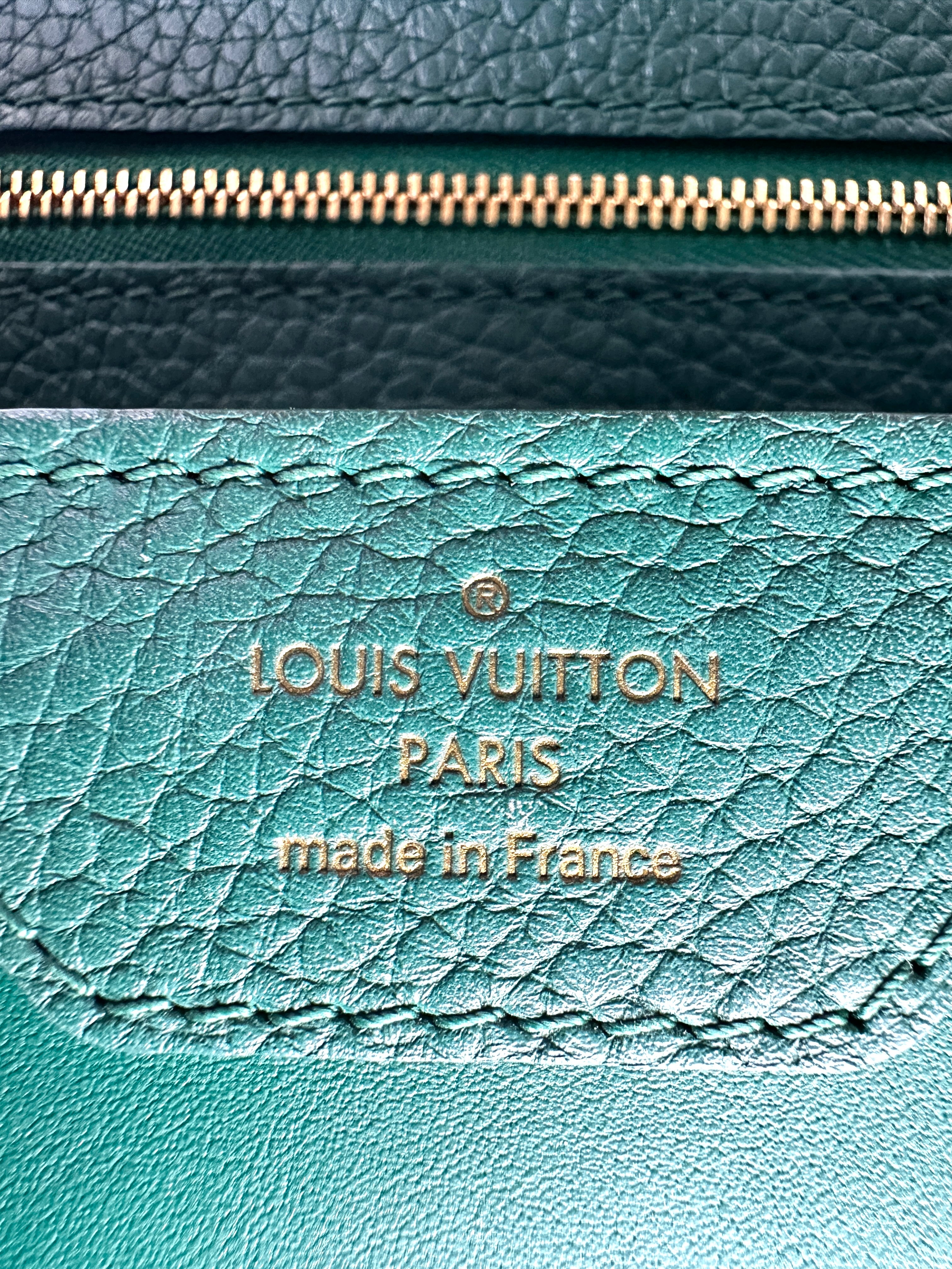 Louis Vuitton Capucines BB Emerald Green Leather Python GHW